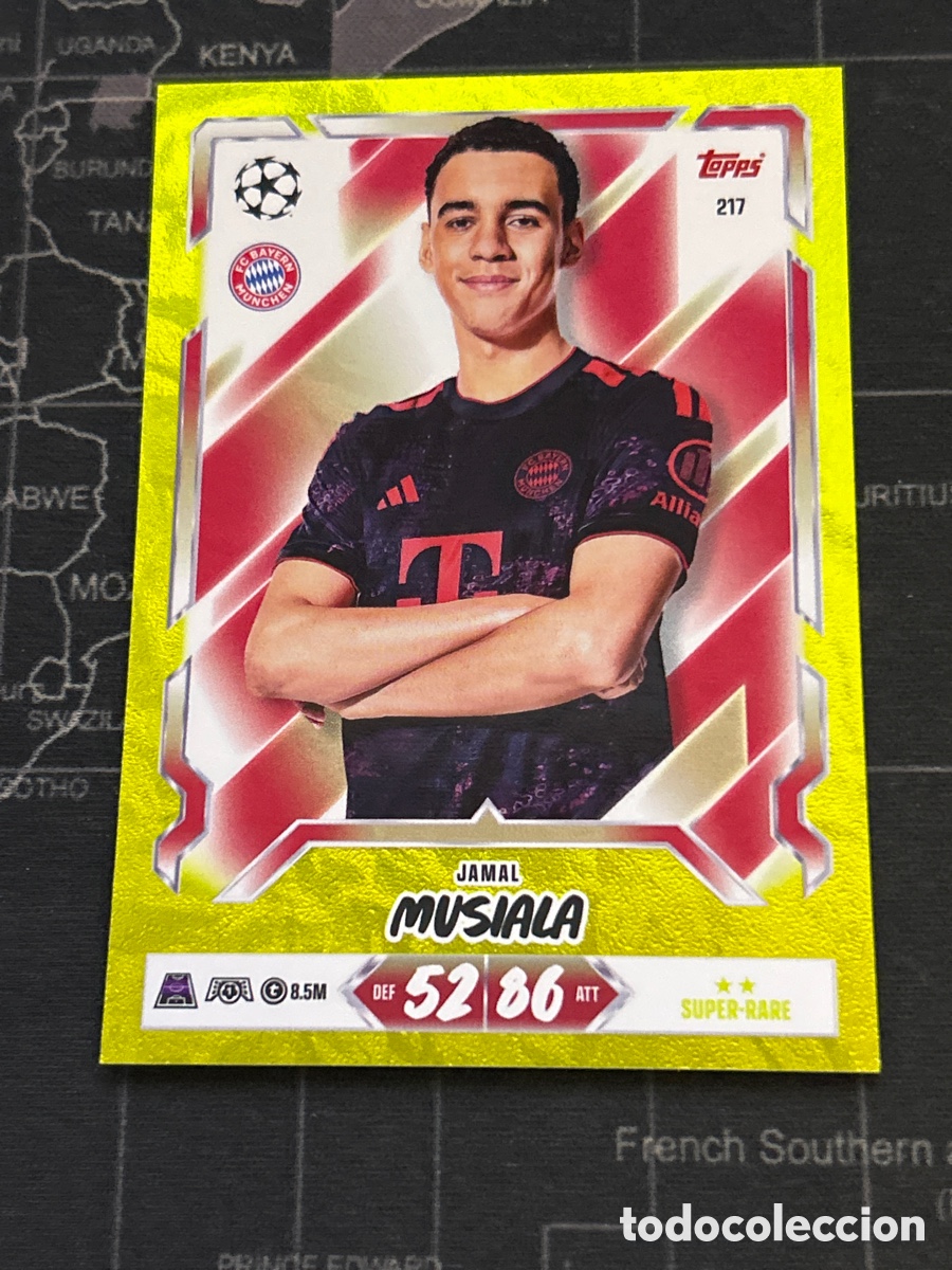 Figurine di Calcio: 217 MUSIALA (BAYERN MUNICH) SUPER RARE PARALELA CHAMPIONS LEAGUE TOPPS MATCH ATTAX 2026 2027 26 27