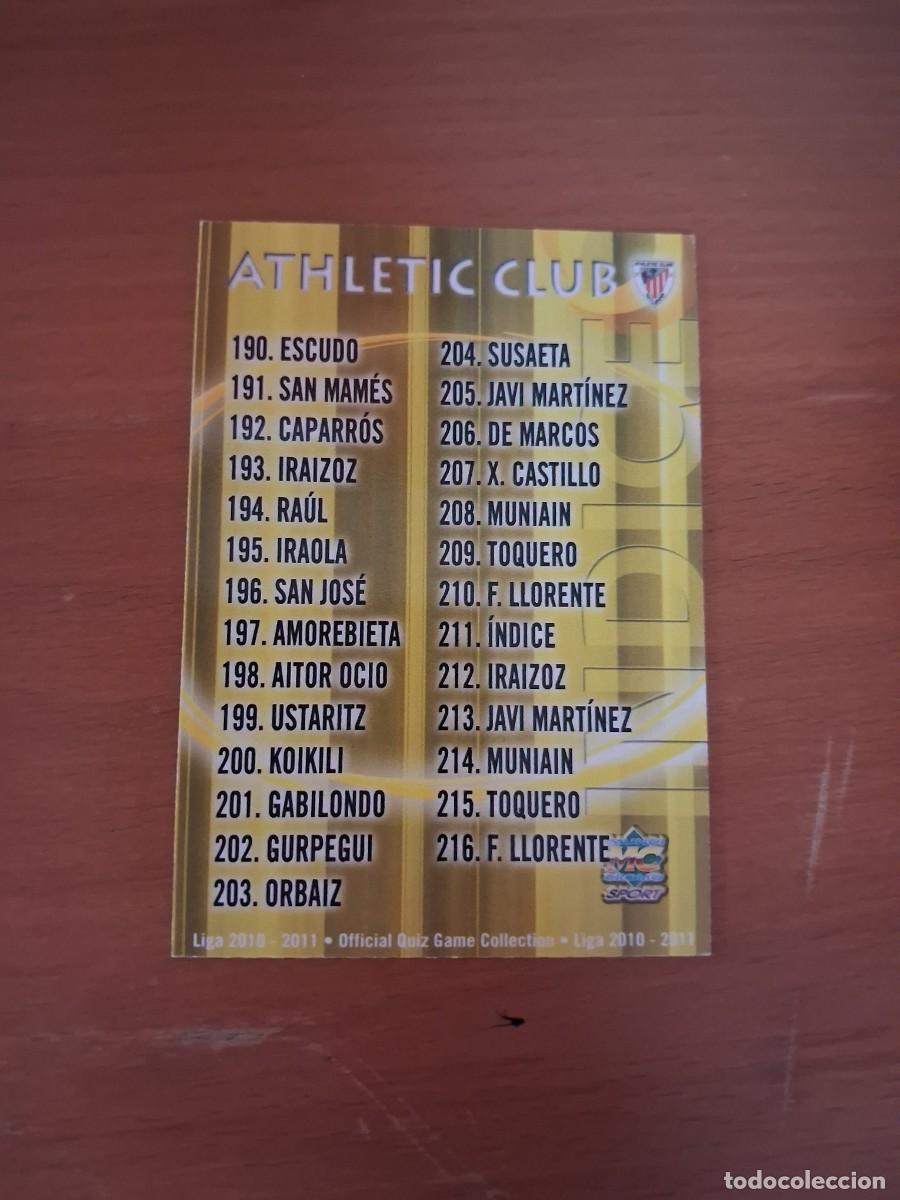 Fu&szlig;ball-Sticker: Mundicromo Official Quiz Game Collection 2010 2011 Athletic Club 211 Indice