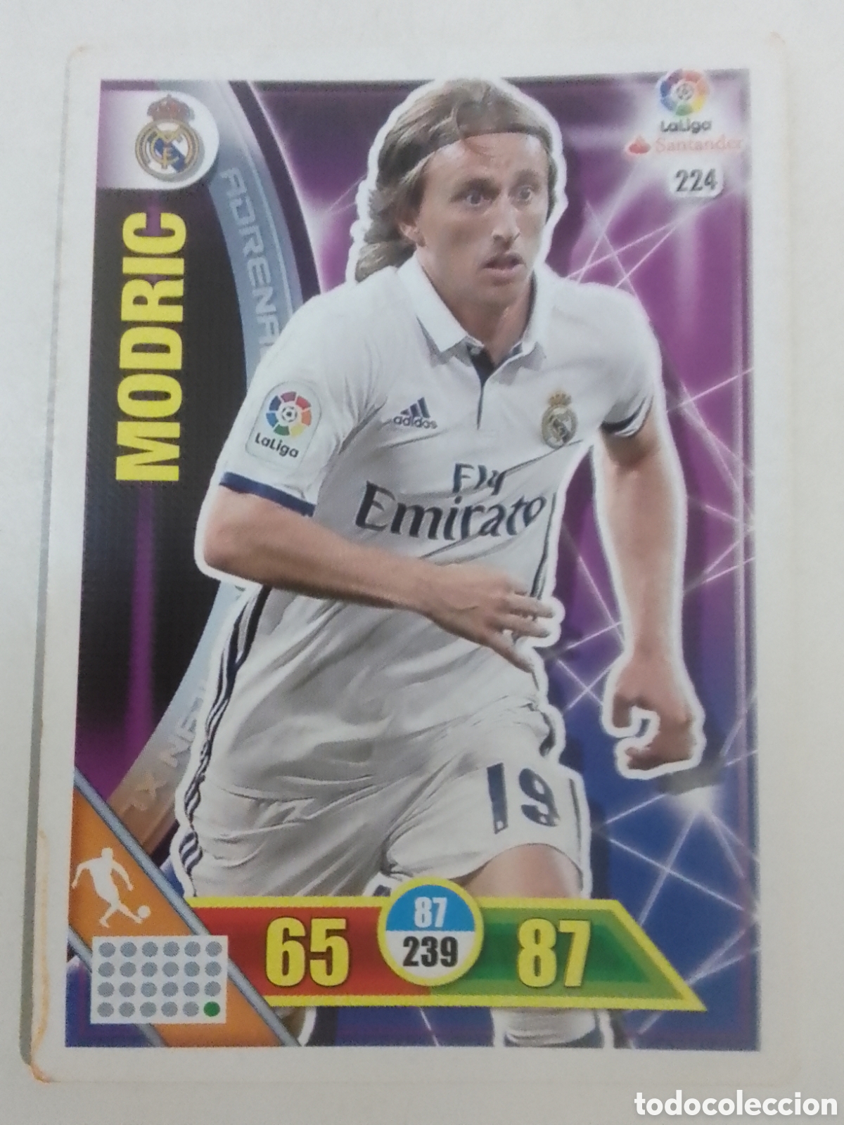 Cromos de f&uacute;tbol: Adrenalyn XL 2016-17 n&deg; 224 Modric &bull; Real Madrid.