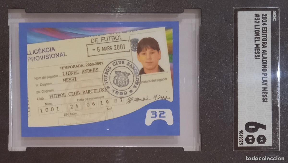 Cromos de f&uacute;tbol: LIONEL MESSI ROOKIE FC BARCELONA 2000 01 EDITORIAL ALADINO 2014 SGC 6 TOP POP UNICO,LEER DESCRIPCI&Oacute;N