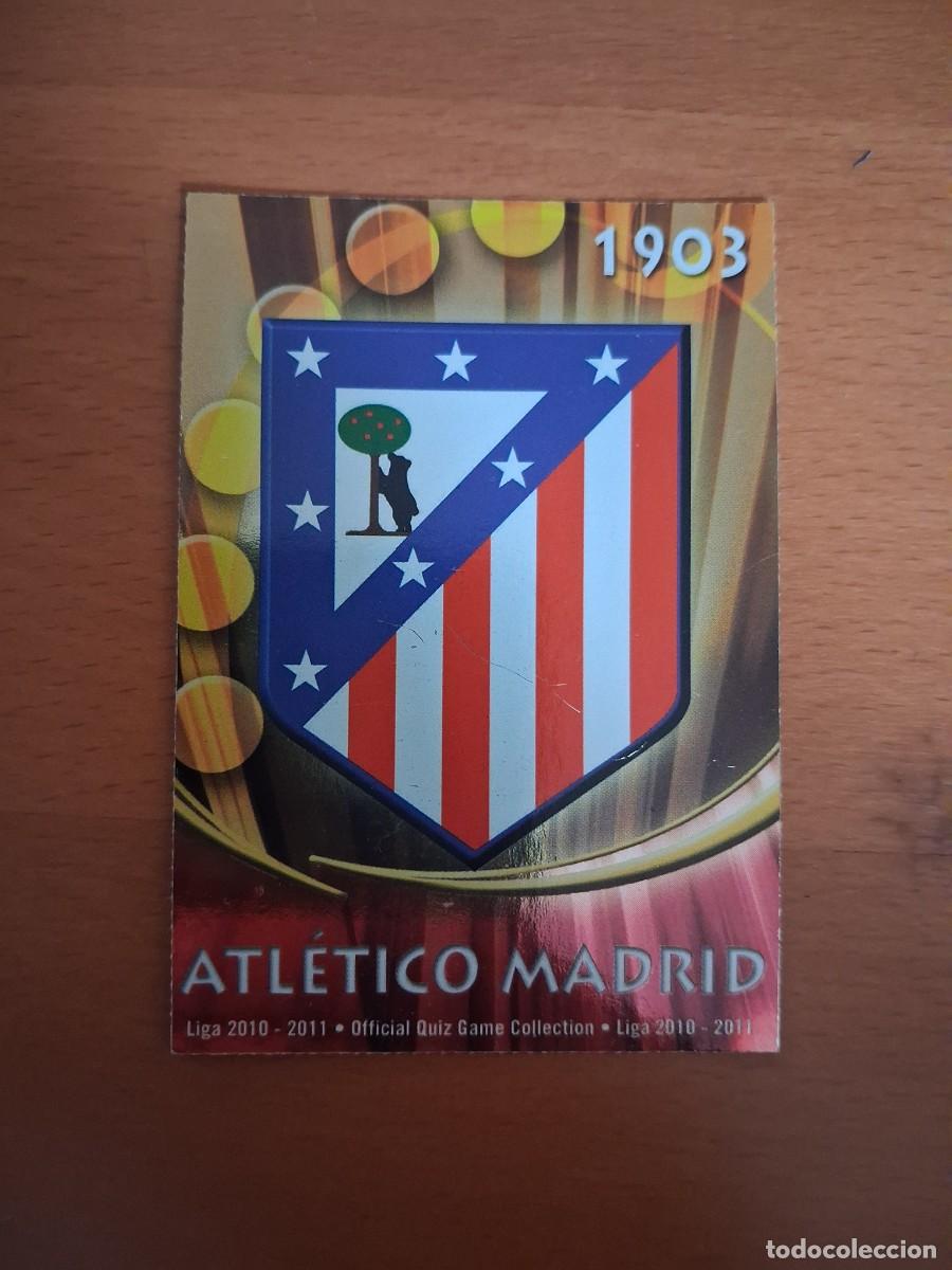 Figurine di Calcio: Mundicromo Official Quiz Game Collection 2010 2011 Atletico de Madrid 217 Escudo