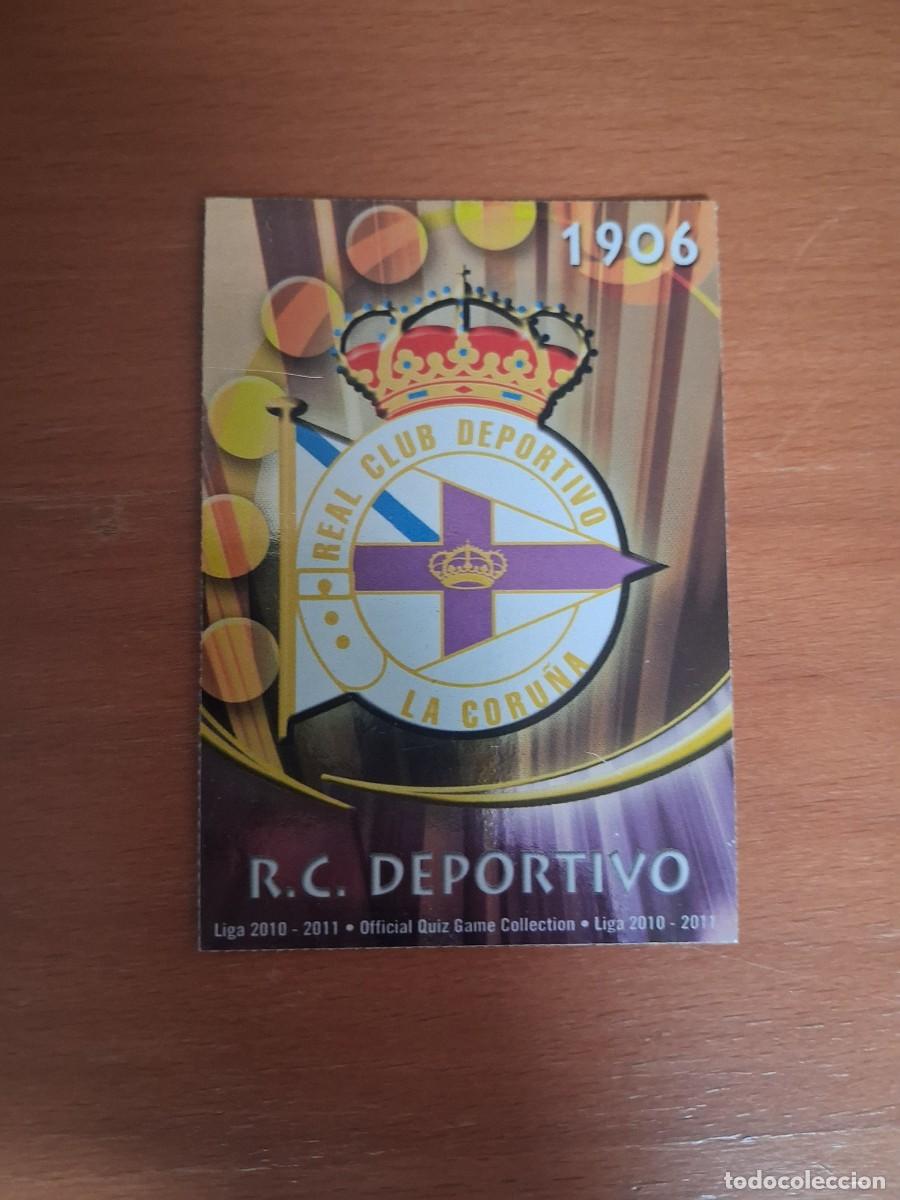 Cromos de f&uacute;tbol: Mundicromo Official Quiz Game Collection 2010 2011 RC Deportivo 244 Escudo Brillo
