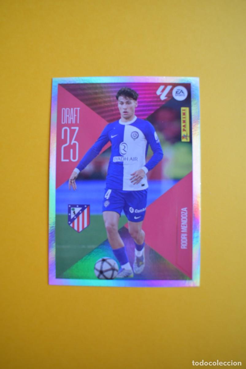 Cromos de f&uacute;tbol: Cromo Liga 2026 2027. 26 27. Rodri Memdoza. Atl&eacute;tico de Madrid. Draft 23. N. &ordm; 21. ESTE. Panini