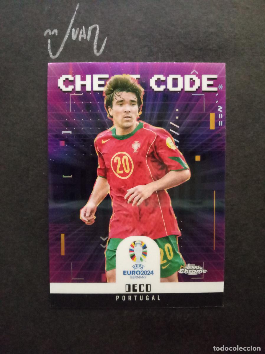 Football Stickers: CC 7 CHEAT CODE DECO PORTUGAL BARCELONA ⚽ TOPPS &reg; CHROME UEFA EURO ALEMANIA 2024 24 NUEVO