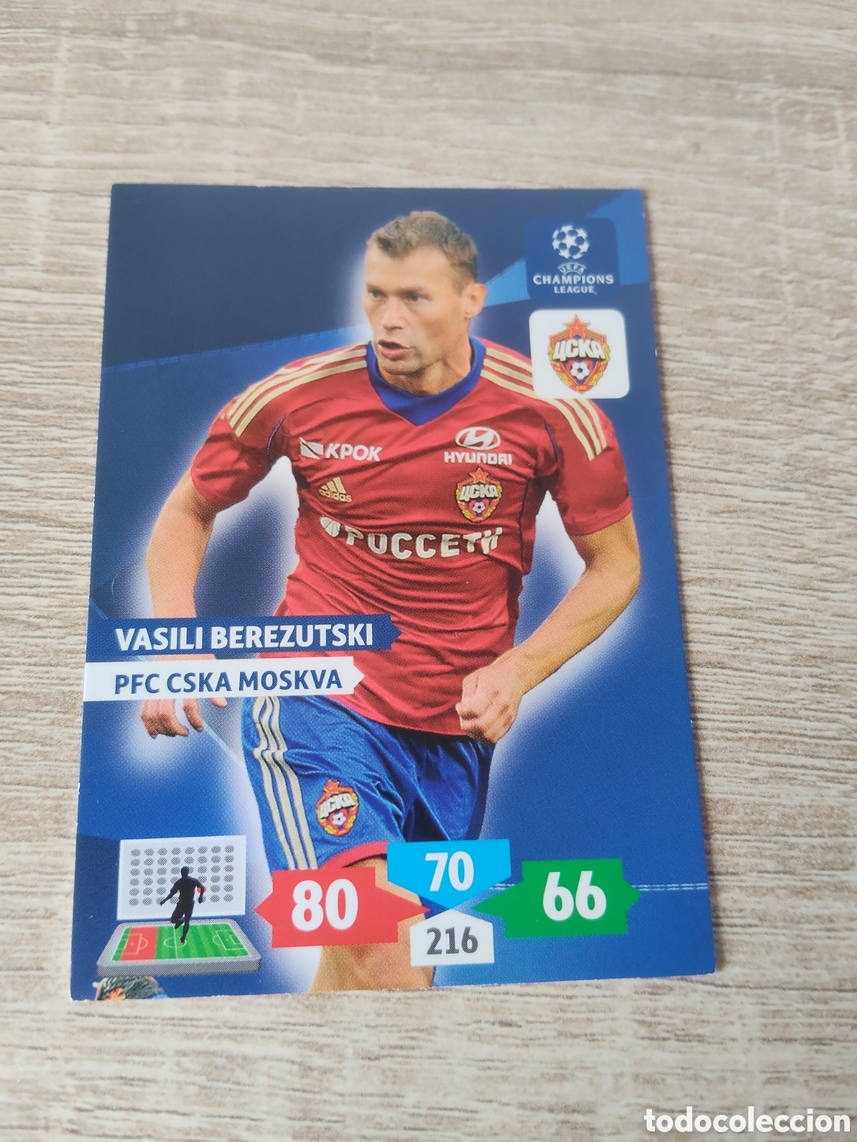 Cromos de Futebol: Panini Adrenalyn champions league 2013 2014 13 14 Vasili Berezutski CSKA Mosc&uacute;