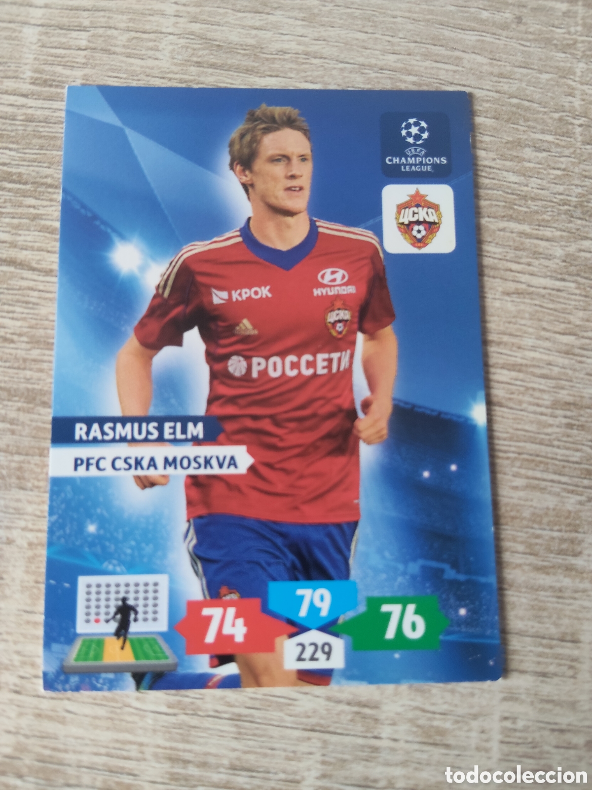 Cromos de Futebol: Panini Adrenalyn champions league 2013 2014 13 14 Rasmus Elm CSKA Mosc&uacute;