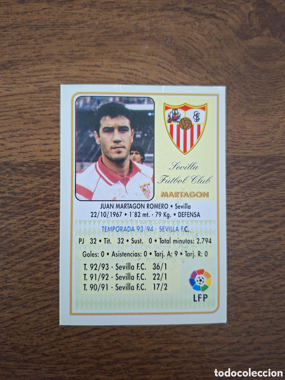 Cartes &agrave; collectionner de Football: MARTAGON N&deg; 178 SEVILLA MILANO SPORT COLECCI&Oacute;N OFICIAL CROMOS 1995 NUEVO NUNCA PEGADO SEVILLA F.C
