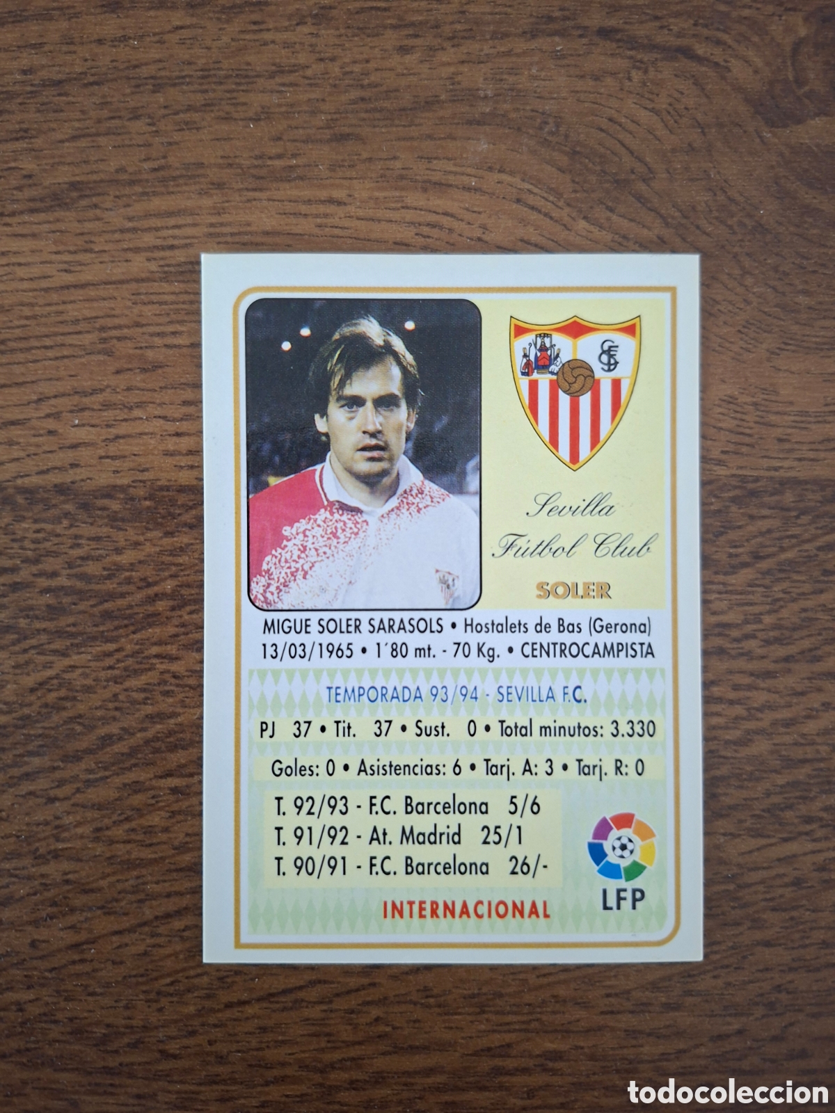 Cartes &agrave; collectionner de Football: SOLER N&deg; 258 SEVILLA MILANO SPORT COLECCI&Oacute;N OFICIAL CROMOS 1995 NUEVO NUNCA PEGADO SEVILLA F.C