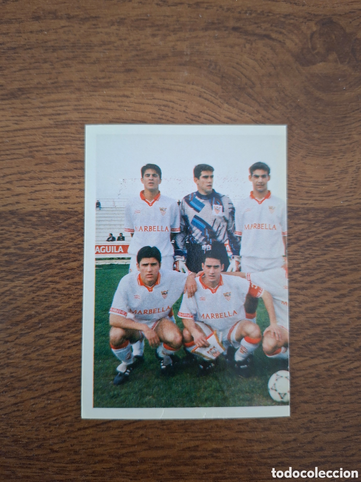 Fu&szlig;ball-Sticker: ALINEACI&Oacute;N SEVILLA N&deg; 335 MILANO SPORT COLECCI&Oacute;N OFICIAL CROMOS 1995 NUEVO NUNCA PEGADO SEVILLA F.C