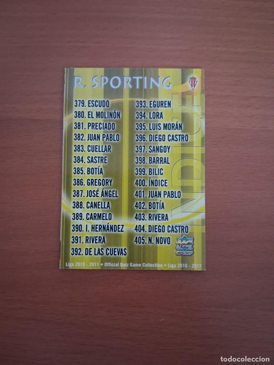 Football Stickers: Mundicromo Official Quiz Game Collection 2010 2011 Real Sporting de Gij&oacute;n 400 Indice