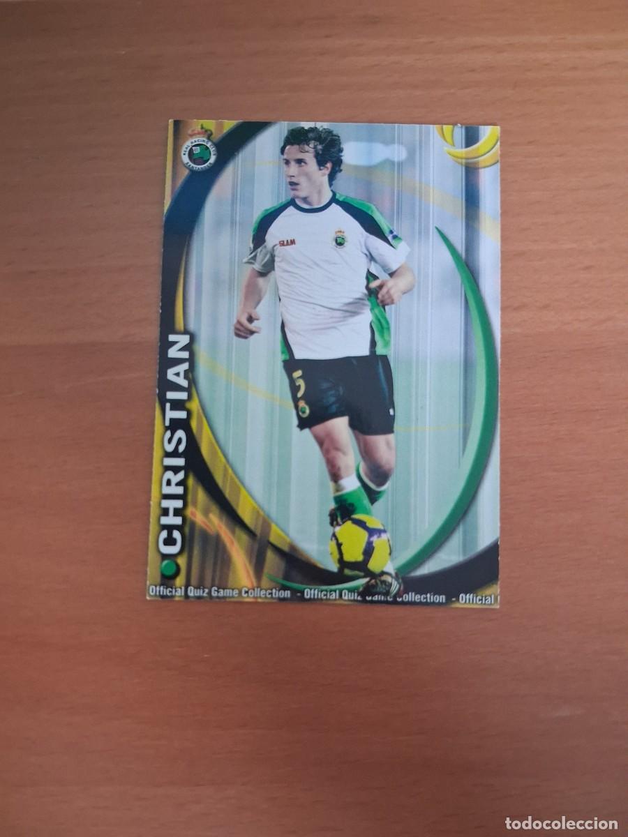 Football Stickers: Mundicromo Official Quiz Game Collection 2010 2011 Racing de Santander 414 Christian
