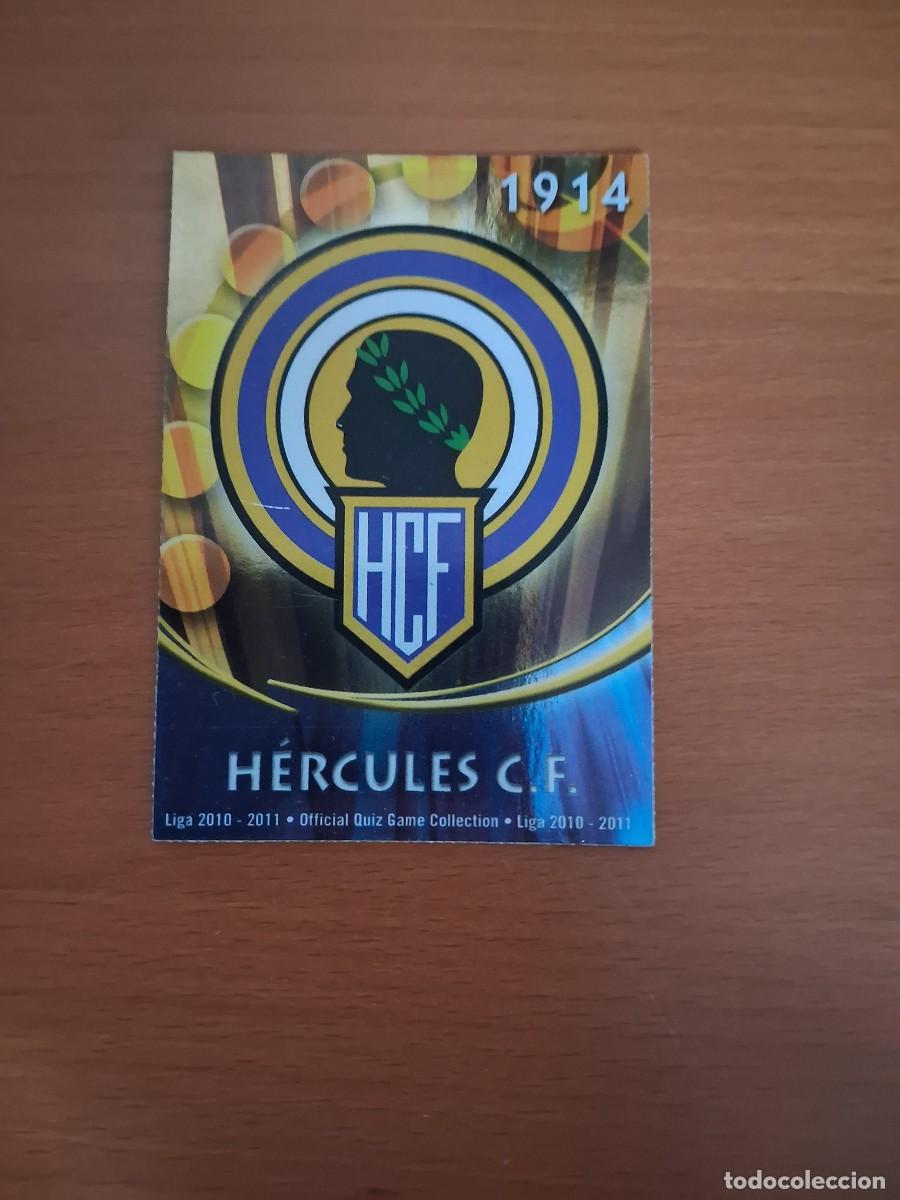 Fu&szlig;ball-Sticker: Mundicromo Official Quiz Game Collection 2010 2011 Hercules CF 487 Escudo Brillo