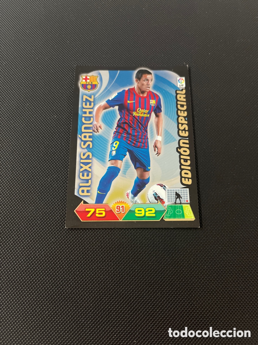 Cromos de f&uacute;tbol: ALEXIS SANCHEZ EDICION ESPECIAL F.C.BARCELONA ADRENALYN 2011 2012 PANINI 11 12 PERFECTO ESTADO