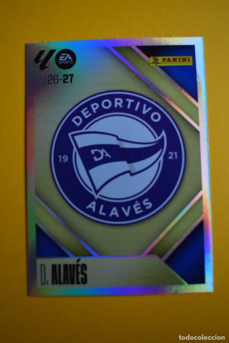 Cartes &agrave; collectionner de Football: Cromo Liga 2026 2027. 26 27. Escudo. Alav&eacute;s. N. &ordm; 1. ESTE. Panini