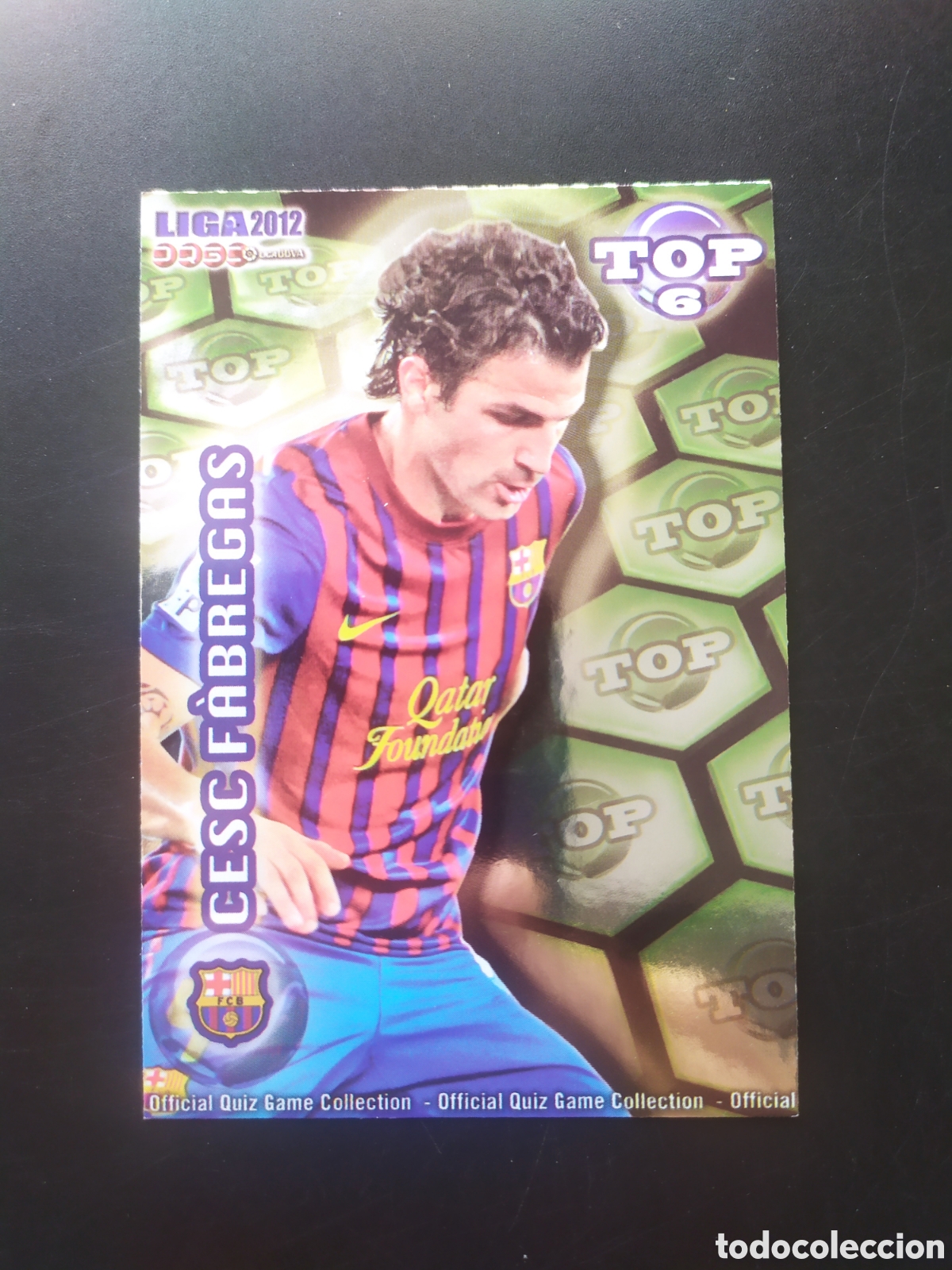 Cartes &agrave; collectionner de Football: Mundicromo fichas Liga 2011 2012 11 12 Cesc F&aacute;bregas top brillo verde n&deg; 586 Barcelona