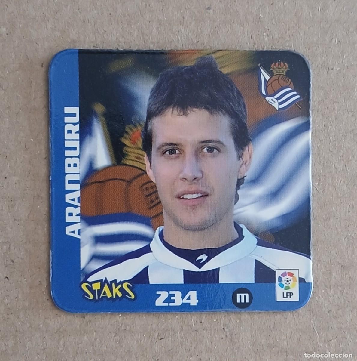 Football Stickers: STAK n&ordm; 234 ARANBURU REAL SOCIEDAD LIGA 2003-2004 DE PANINI. Buen estado.