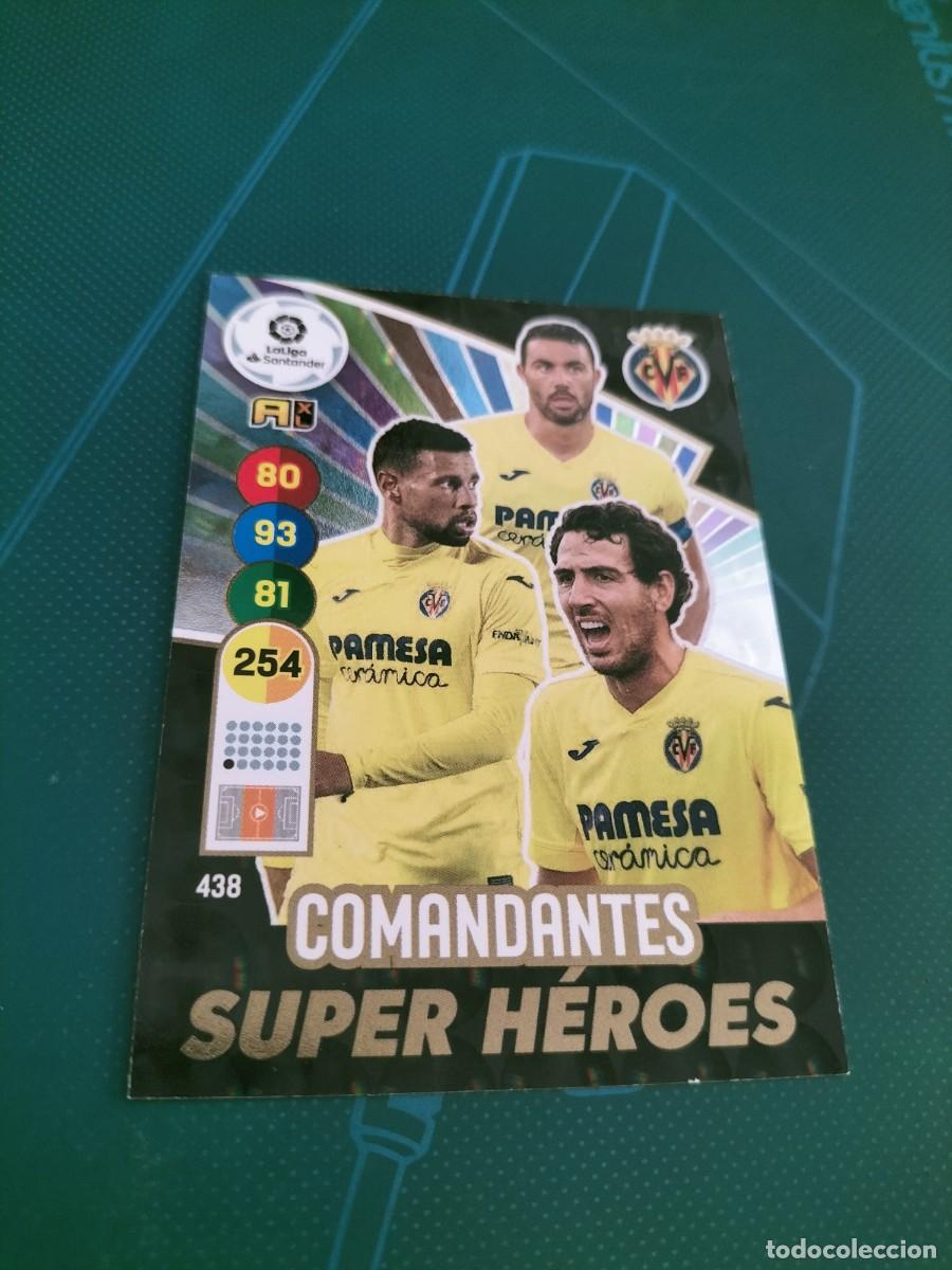 Football Stickers: 1 CROMO FICHA PANINI ADRENALYN 2020-2021 20-21 VILLARREAL C.F 438 COMANDANTES SUPER HEROES ( PAREJO
