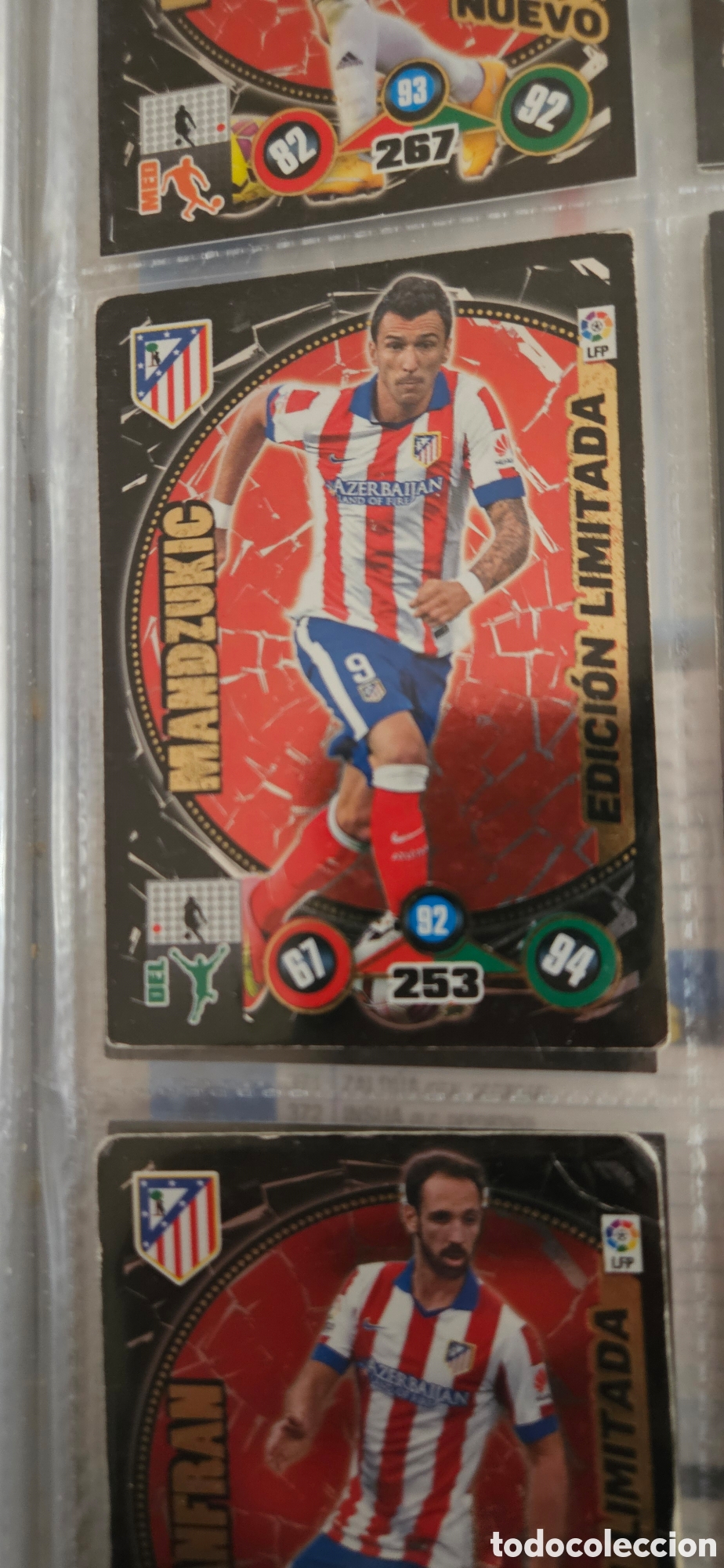 Cromos de f&uacute;tbol: Mario Mand�uki?, Edici&oacute;n Limitada, equipo Atl&eacute;tico de Madrid, adrenalyn 2014 2015 14 15 trading card