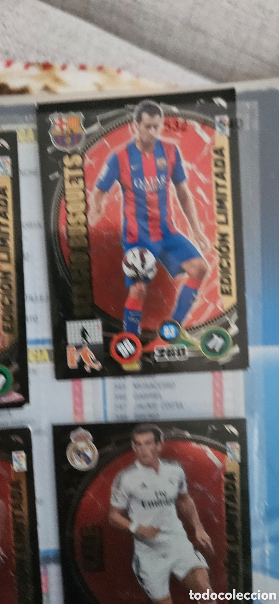 Fu&szlig;ball-Sticker: busquets edicion limitada barcelona adrenalyn 2014 2015 14 15 trading card