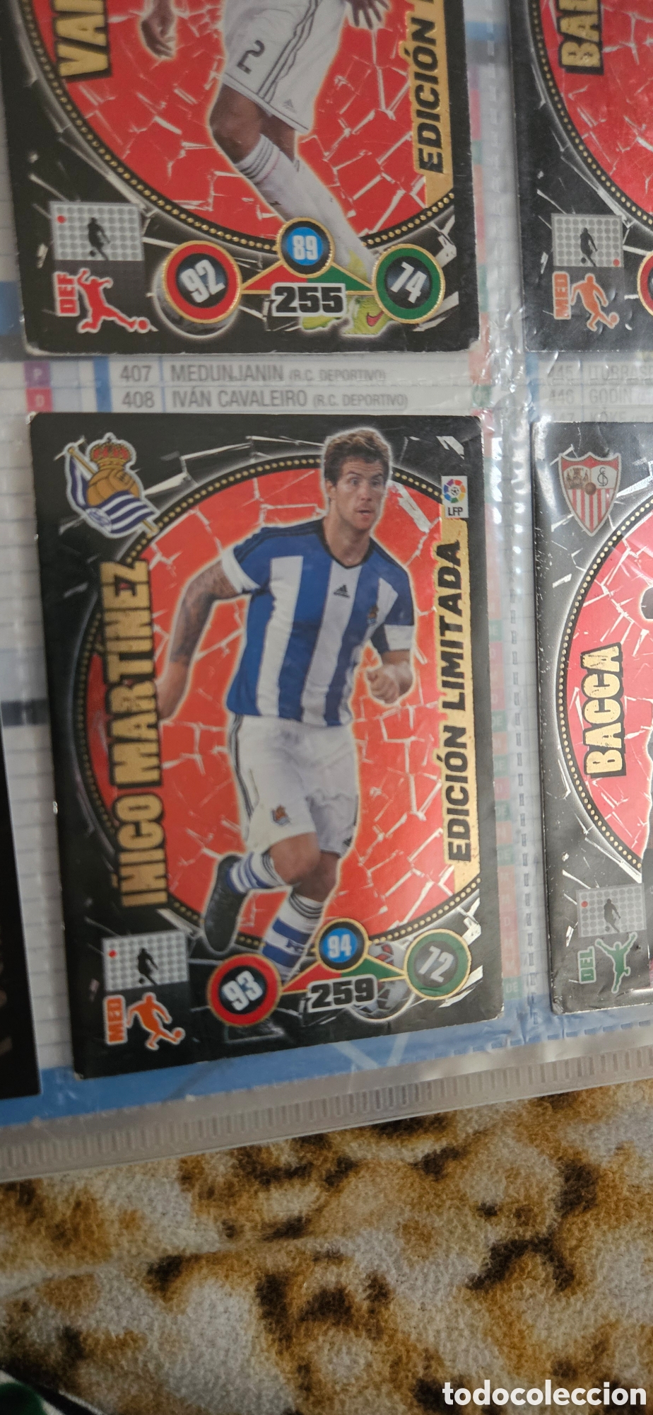 Fu&szlig;ball-Sticker: I&ntilde;igo Mart&iacute;nez, Edici&oacute;n Limitada, equipo Real Sociedad, adrenalyn 2014 2015 14 15 trading card