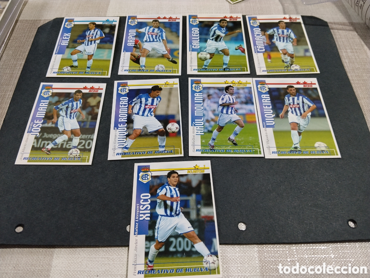 Figurine di Calcio: Cromos futbol Recreativo de Huelva liga 2002-03