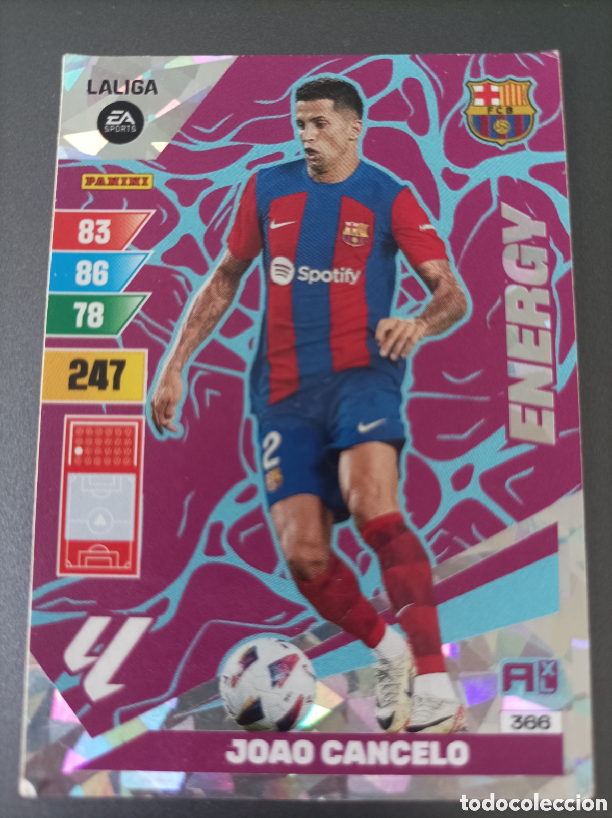 Figurine di Calcio: Cartas de f&uacute;tbol Adrenalyn de la temporada2023,24 Joao cancelo cfc Barcelona