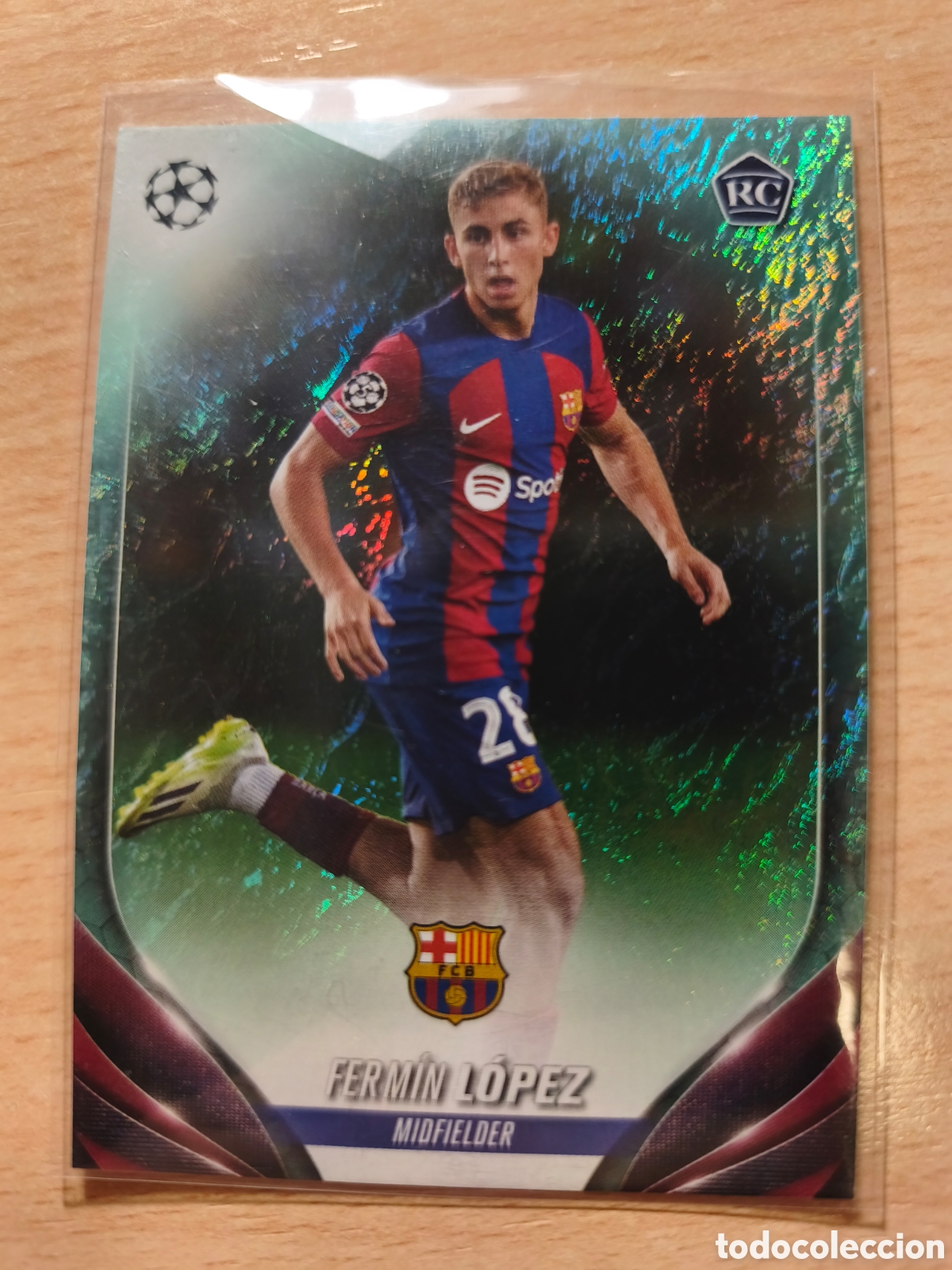 Figurine di Calcio: FERM&Iacute;N LOPEZ RC JADE PARALEL FC BARCELONA UCC TOPPS FLAGSHIP 2023 2024 ROOKIE 23 24 PARALELA