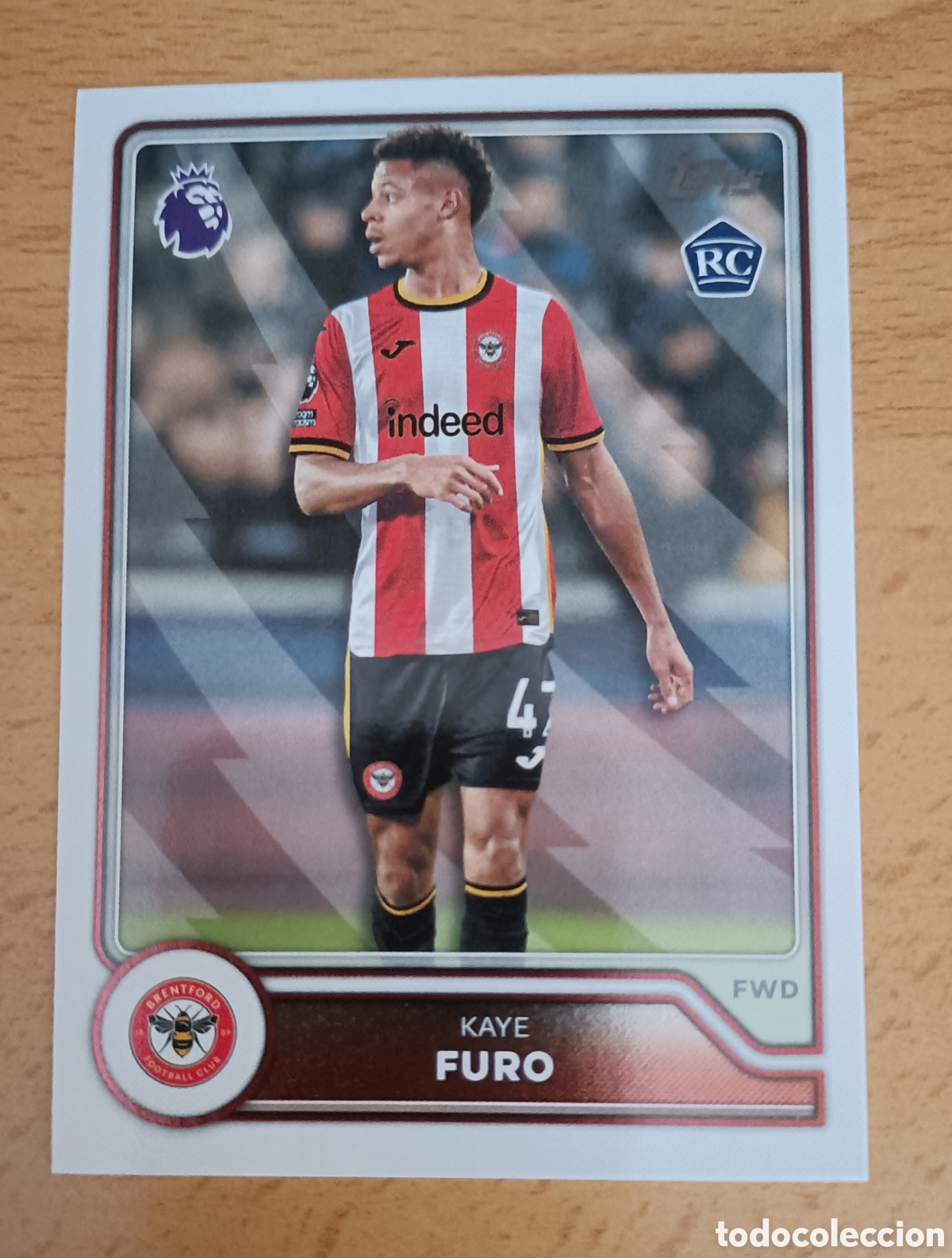 Cromos de f&uacute;tbol: Kaye Furo (Brentford) Rookie Topps Premier League 26/27