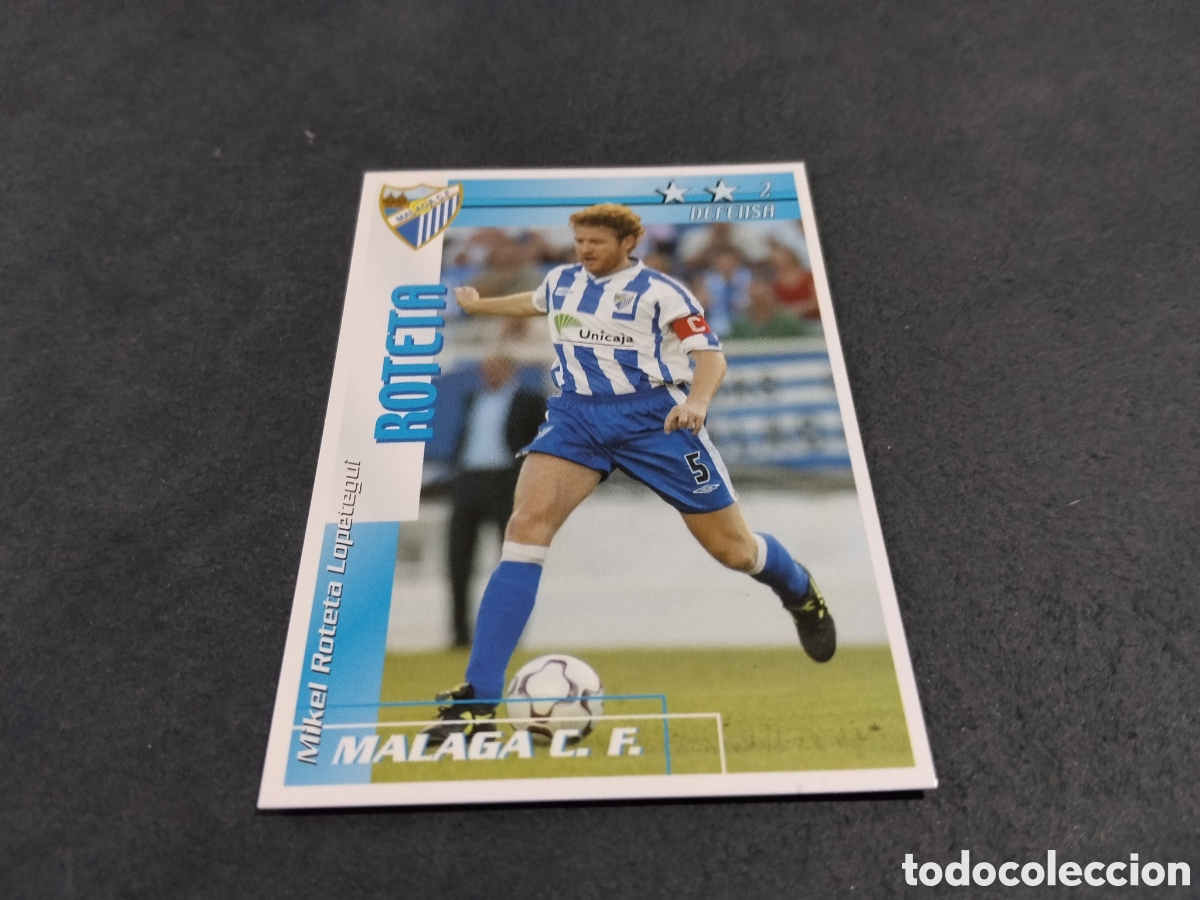 Cromos de Futebol: Cromo futbol M&aacute;laga CF Roteta