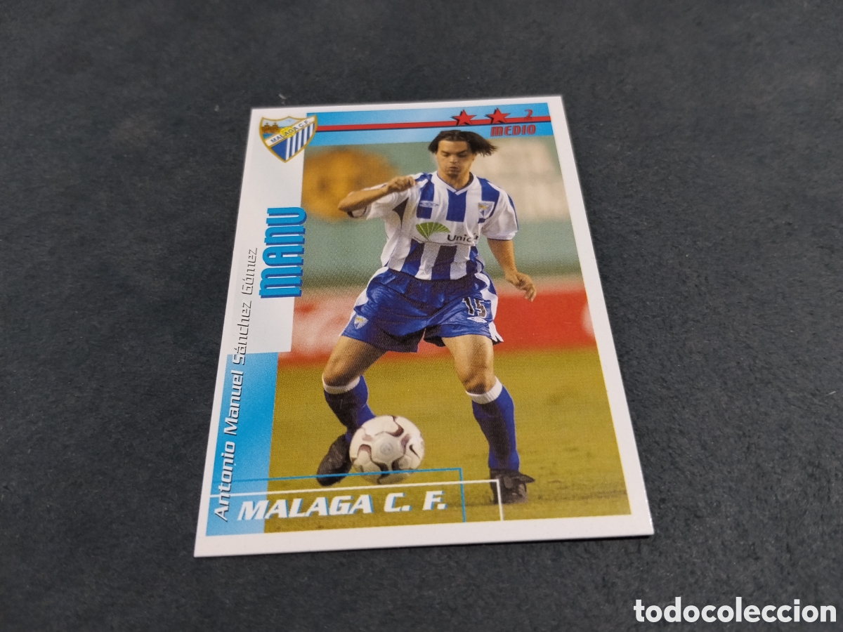 Cartes &agrave; collectionner de Football: Cromo futbol M&aacute;laga CF Manu 2002-03