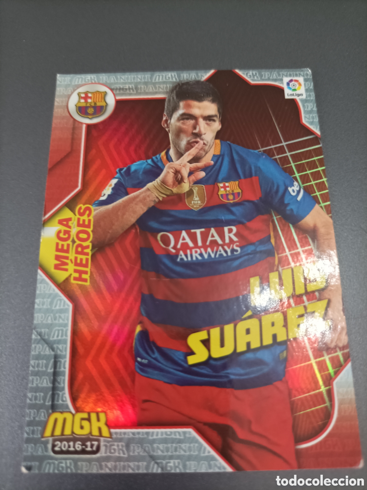 Cromos de f&uacute;tbol: Cromo Luis Su&aacute;rez mega h&eacute;roes liga2026,17
