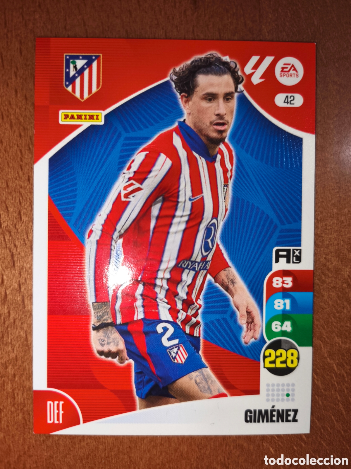 Cromos de Futebol: Gim&eacute;nez n&deg;42 Adrenalyn XL 24/25 Atl&eacute;tico De Madrid