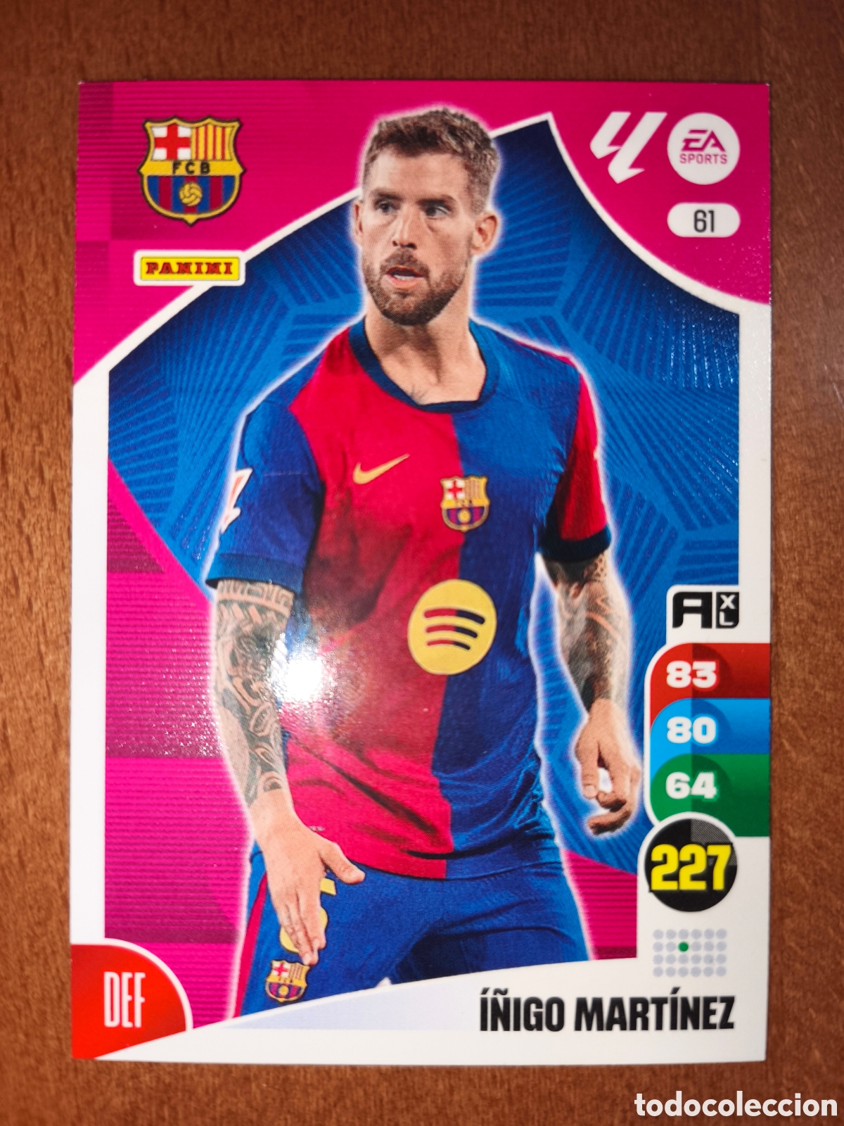 Cromos de f&uacute;tbol: &Iacute;&ntilde;igo Mart&iacute;nez n&deg;61 Adrenalyn XL 24/25 Barcelona