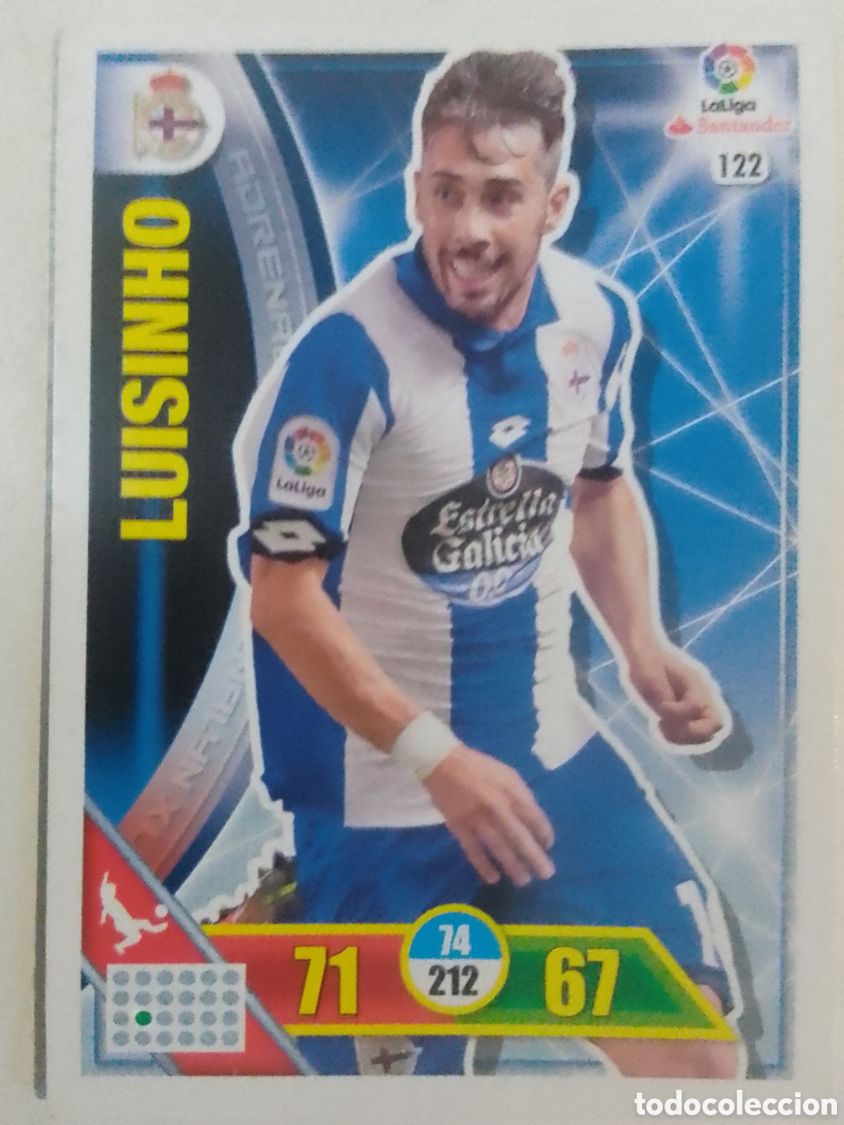 Cromos de f&uacute;tbol: Adrenalyn XL 2016-17 n&deg; 122 Luisi hoy &bull; Deportivo de La Coru&ntilde;a.