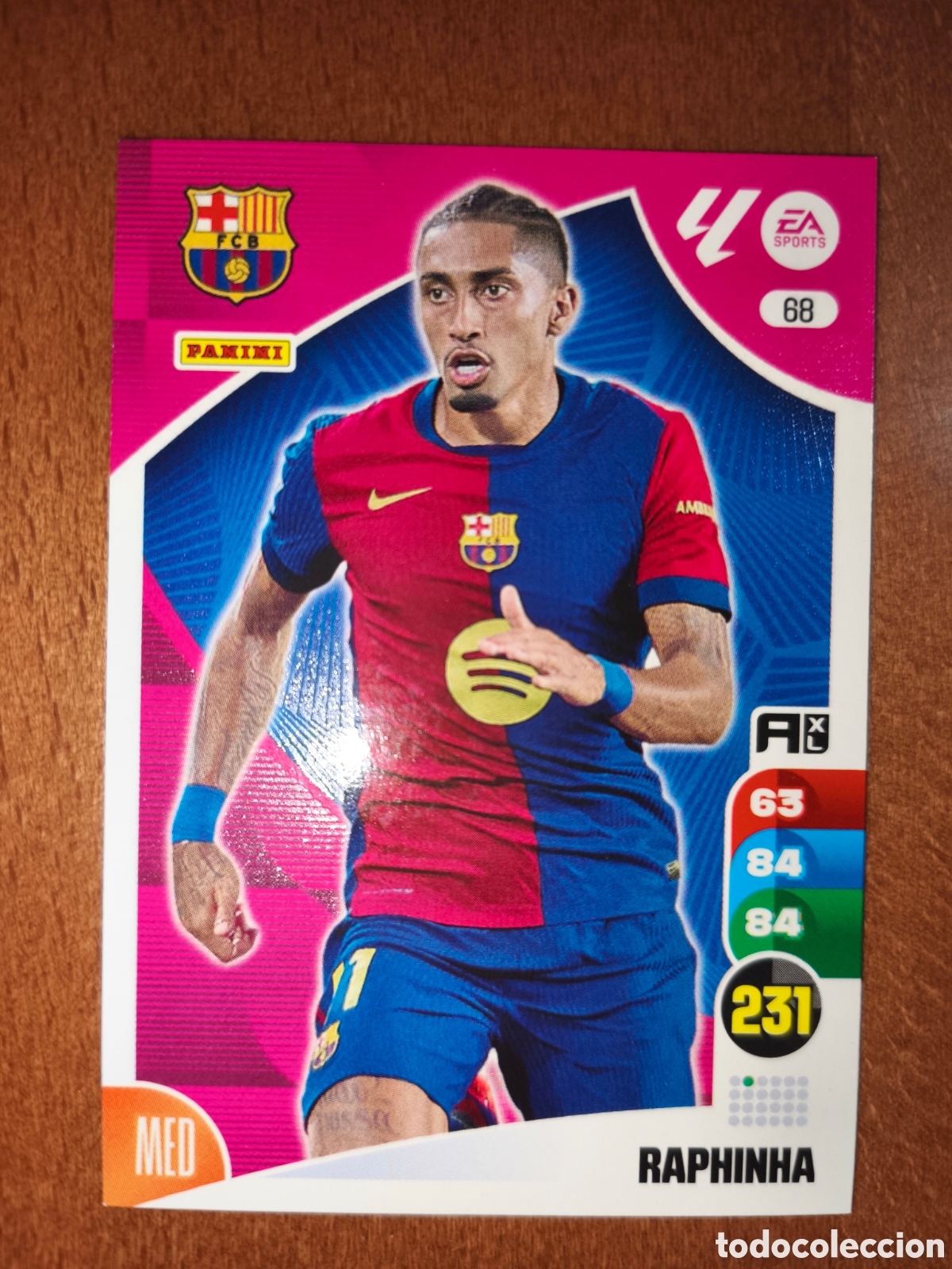Figurine di Calcio: Raphinha n&deg;68 Adrenalyn XL 24/25 Barcelona