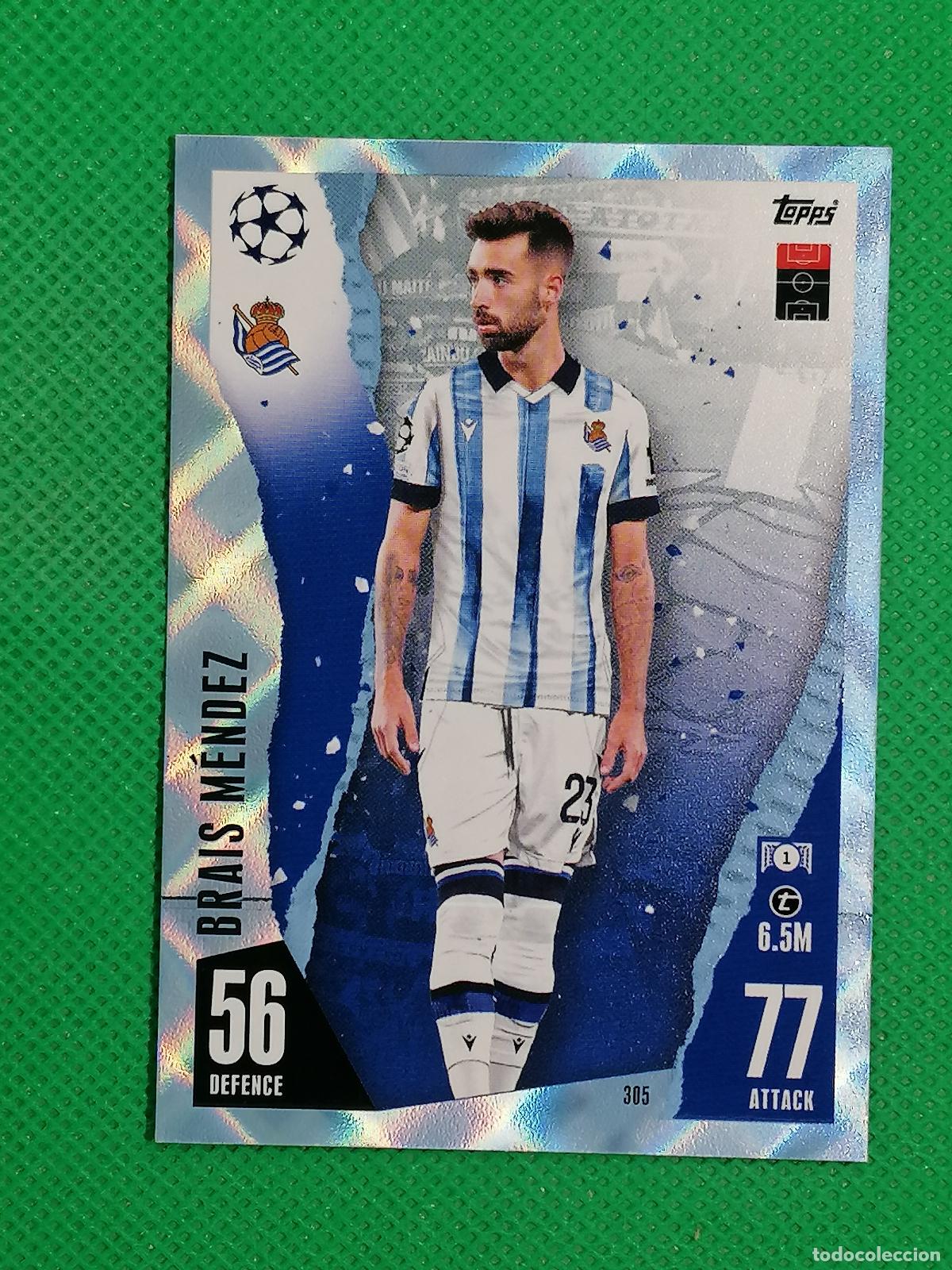 Fu&szlig;ball-Sticker: 305 BRAIS MENDEZ REAL SOCIEDAD CRYSTAL ⚽ TOPPS MATCH ATTAX 2023 2024 23 24 ⚽