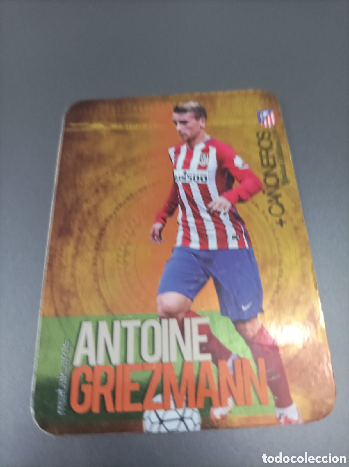 Football Stickers: Cromo de f&uacute;tbol de Griezmann ficha quiz de 2016 + ca&ntilde;oneros