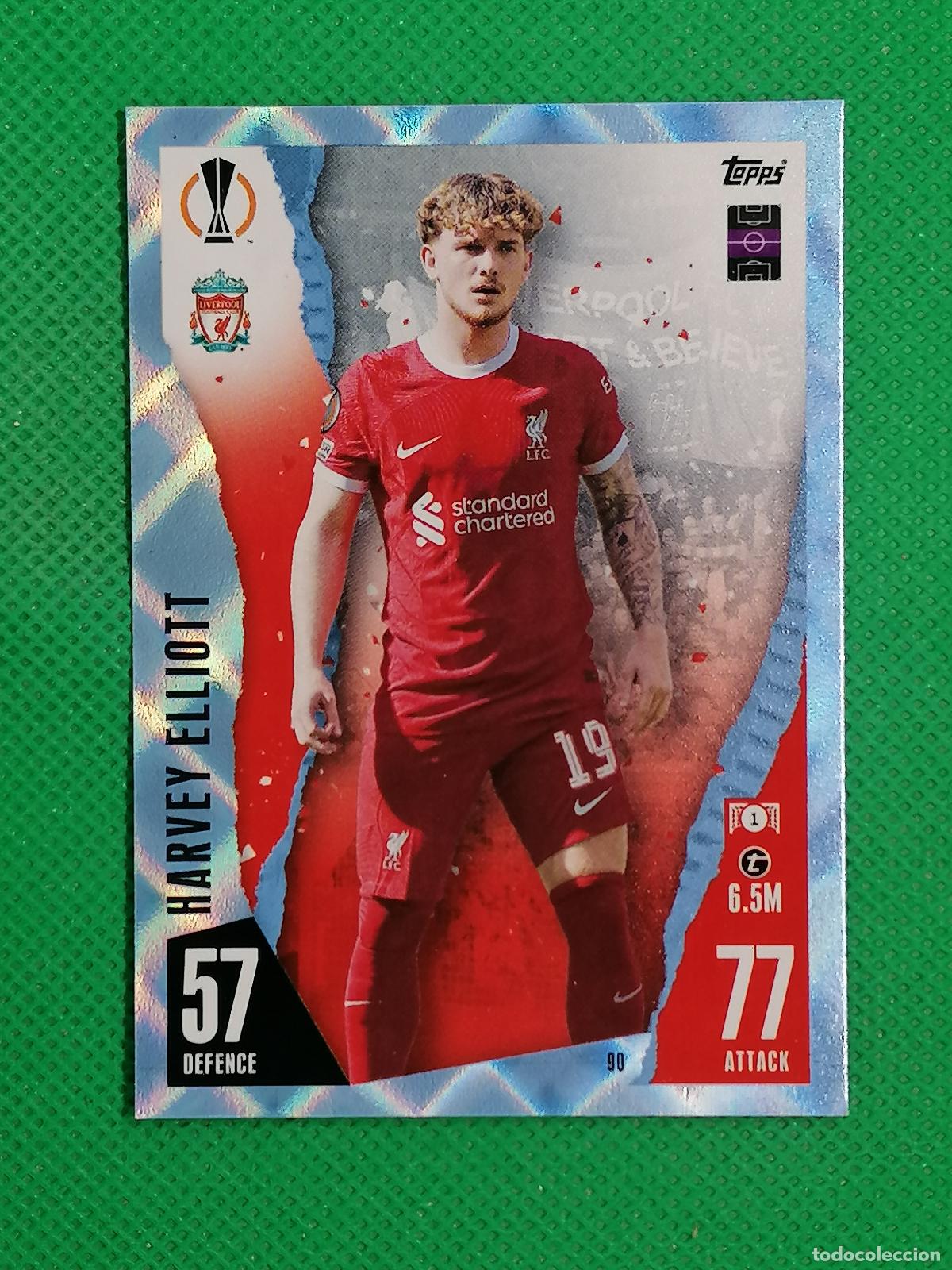 Cromos de f&uacute;tbol: 90 HARVEY ELLIOT LIVERPOOL CRYSTAL ⚽ TOPPS MATCH ATTAX 2023 2024 23 24 ⚽