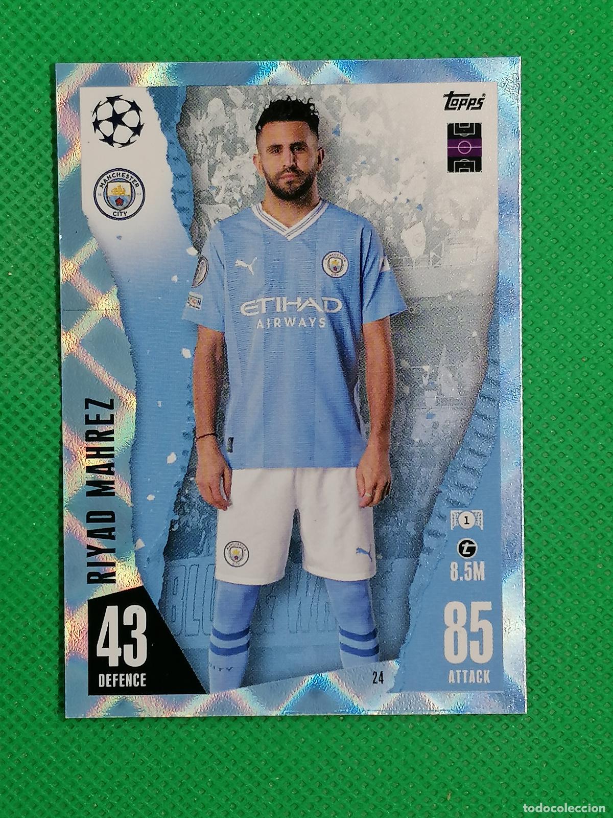 Cromos de Futebol: 24 RIYAD MAHREZ MANCHESTER CITY CRYSTAL ⚽ TOPPS MATCH ATTAX 2023 2024 23 24 ⚽