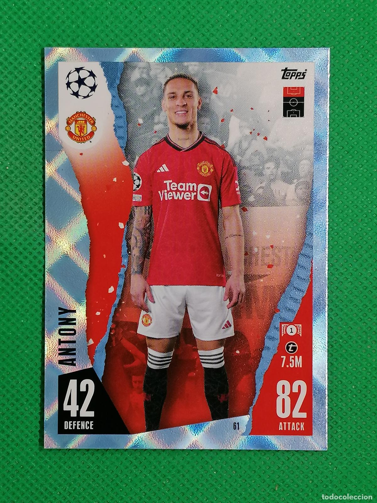 Cromos de Futebol: 61 ANTONY MANCHESTER UNITED CRYSTAL ⚽ TOPPS MATCH ATTAX 2023 2024 23 24 ⚽