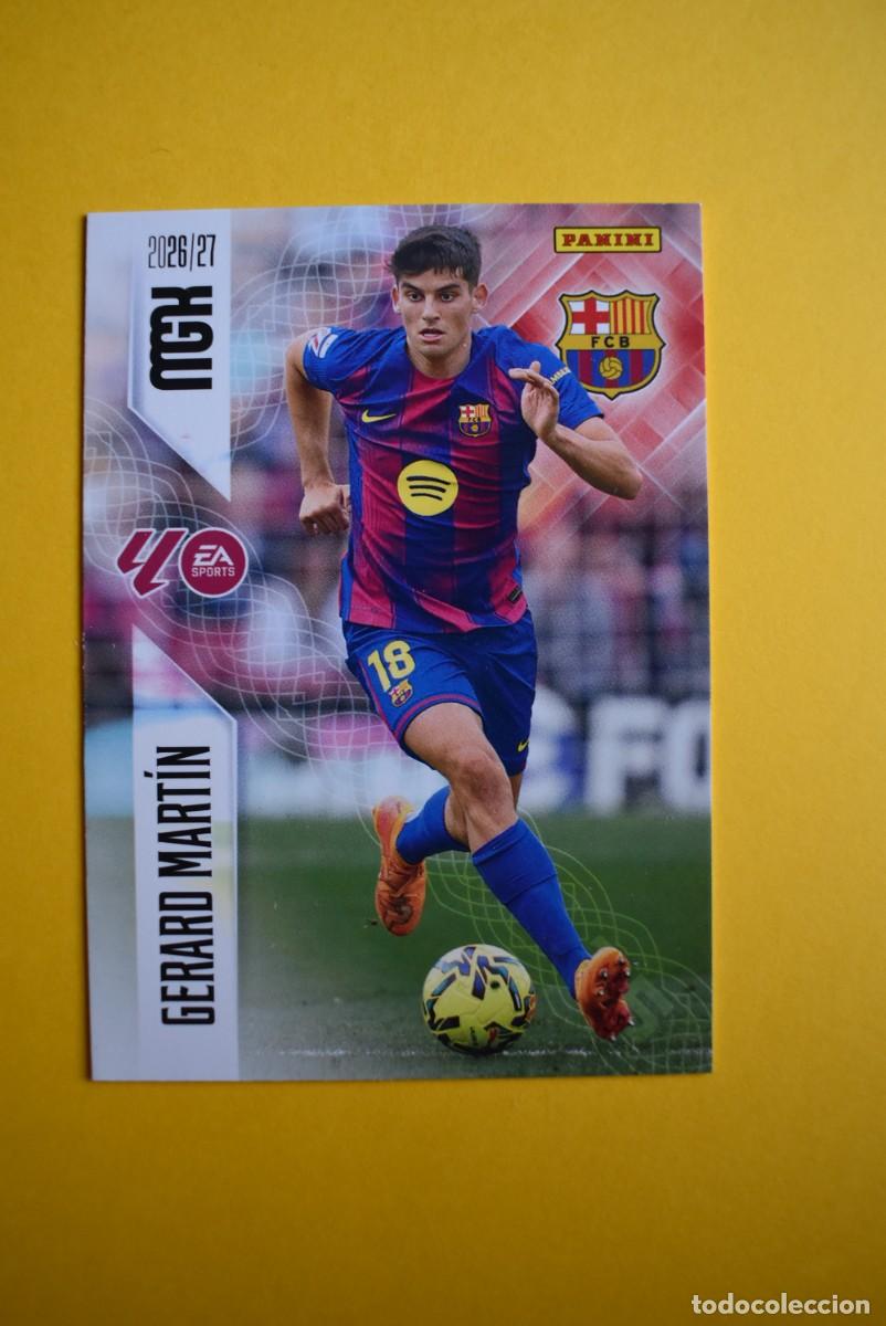 Cartes &agrave; collectionner de Football: Cromo La Liga. Megacracks. 2026 2027. 26 27. Gerard Mart&iacute;n. Barcelona. N. &ordm; 77. Panini