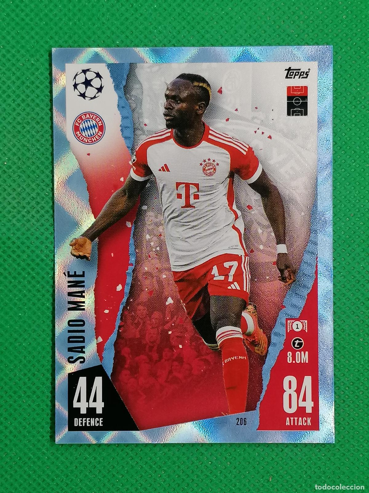 Figurine di Calcio: 206 SADIO MANE BAYERN MUNICH CRYSTAL ⚽ TOPPS MATCH ATTAX 2023 2024 23 24 ⚽
