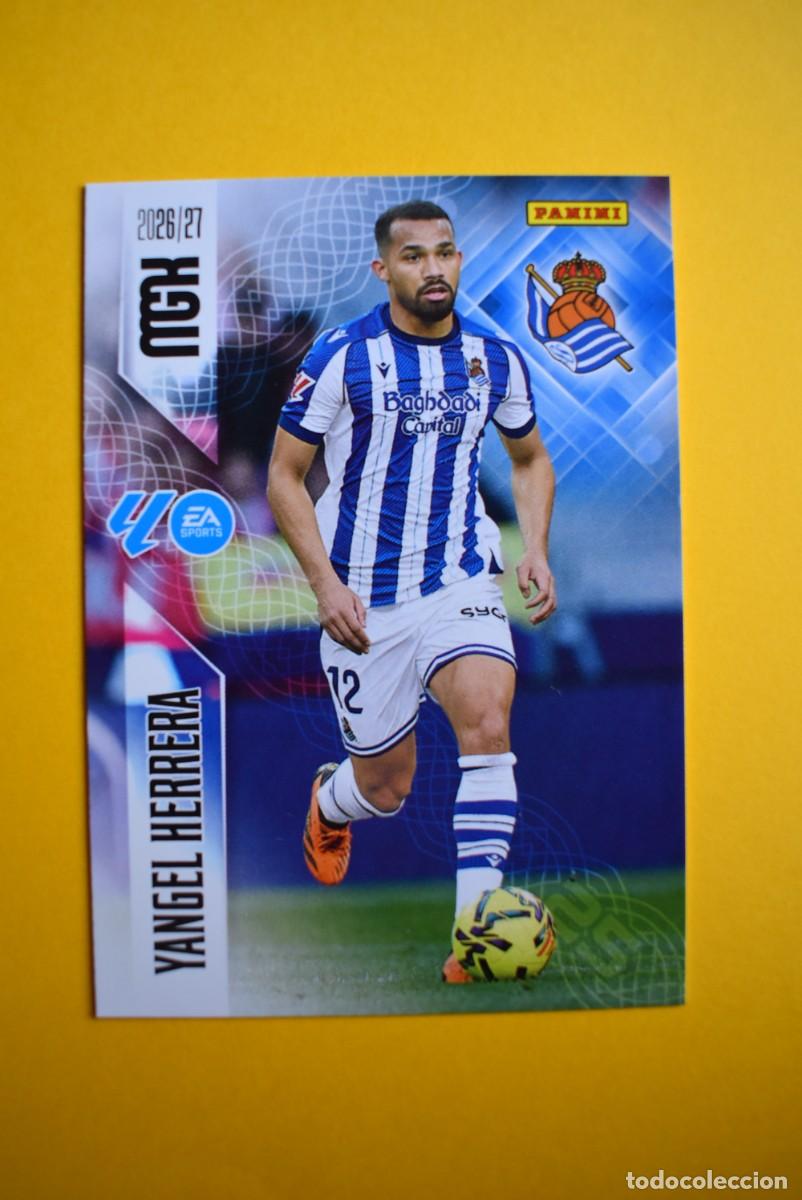 Figurine di Calcio: Cromo La Liga. Megacracks. 2026 2027. 26 27. Yangel Herrera. Real Sociedad. N. &ordm; 318. Panini