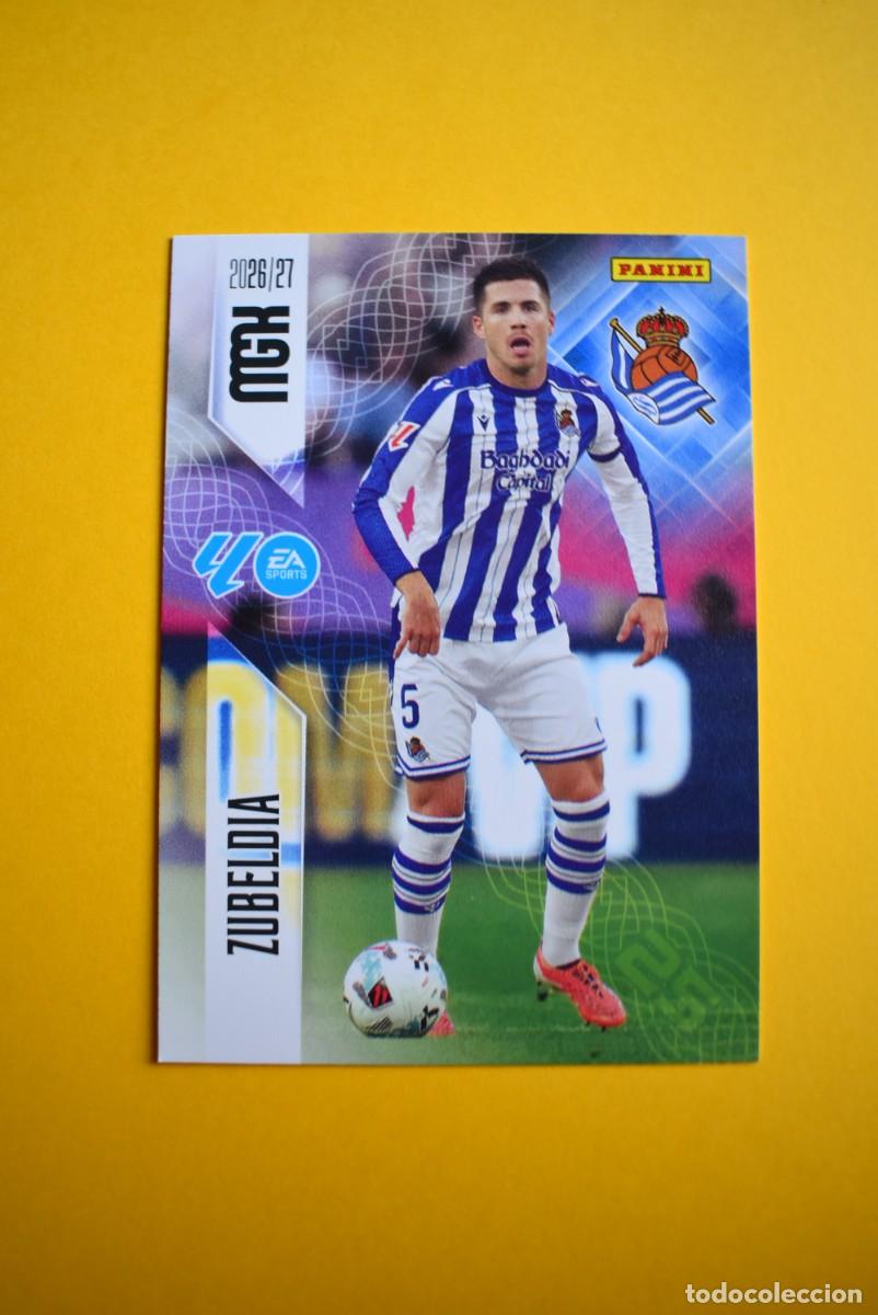 Figurine di Calcio: Cromo La Liga. Megacracks. 2026 2027. 26 27. Zubeldia. Real Sociedad. N. &ordm; 312. Panini