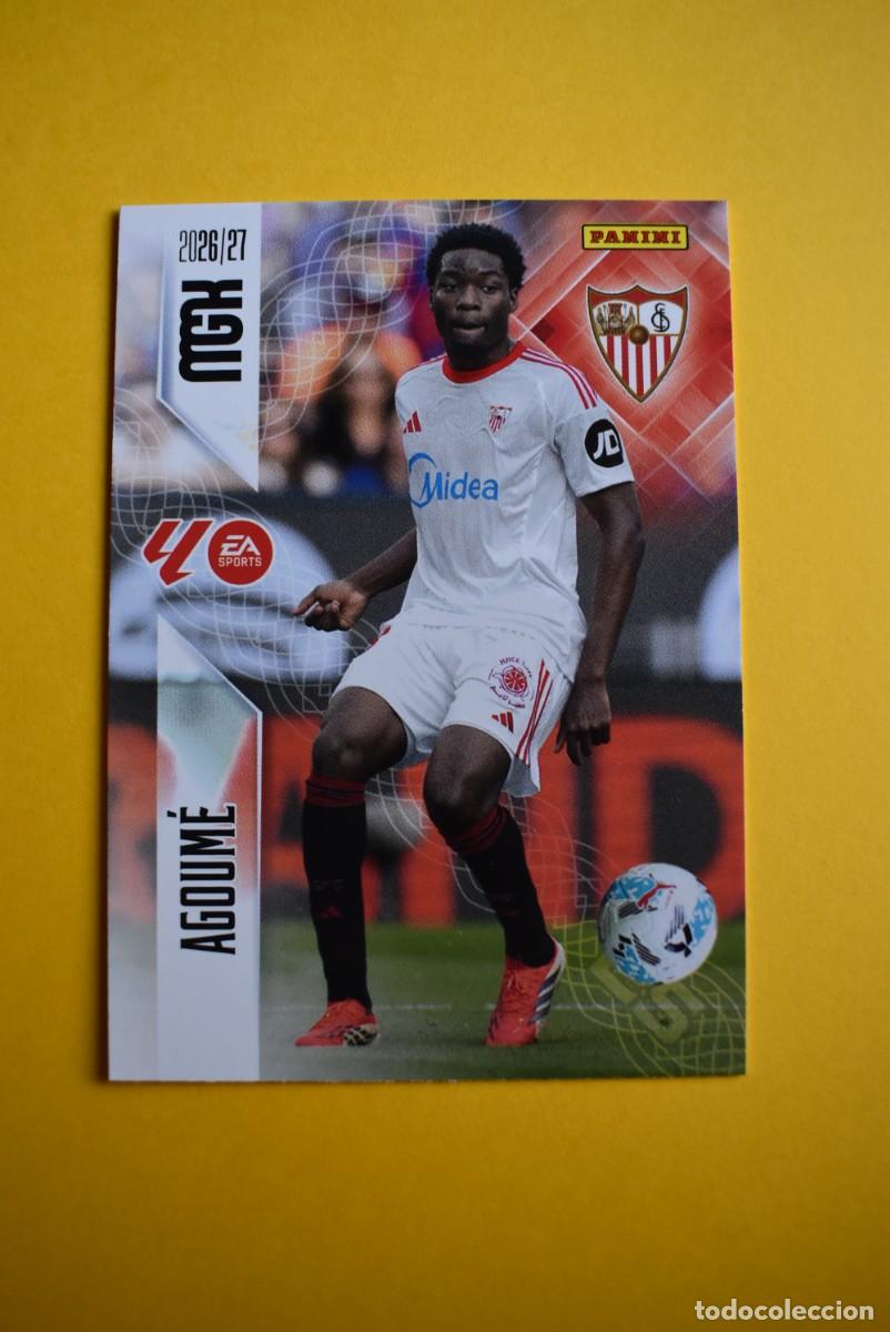 Figurine di Calcio: Cromo La Liga. Megacracks. 2026 2027. 26 27. Agoum&eacute;. Sevilla. N. &ordm; 335. Panini