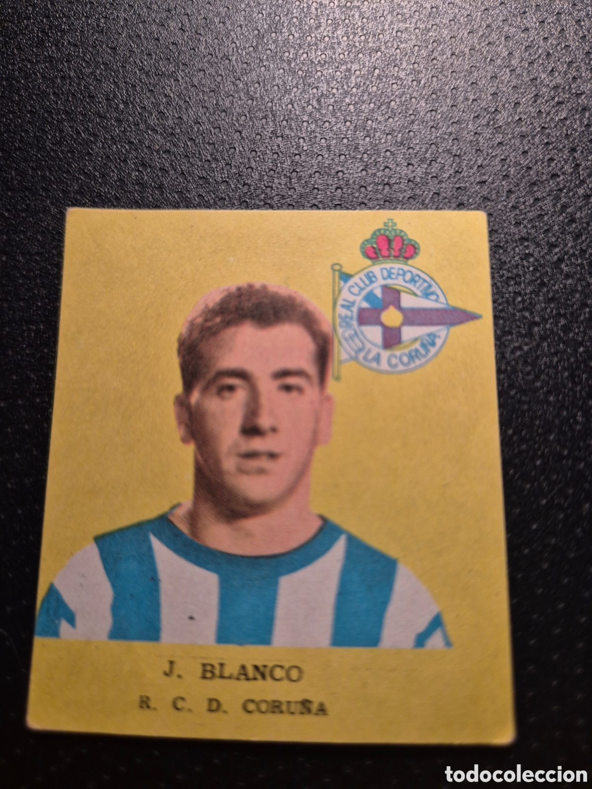 Figurine di Calcio: J BLANCO R C D CORU&Ntilde;A FUTBOL 1963 DISGRA FHER