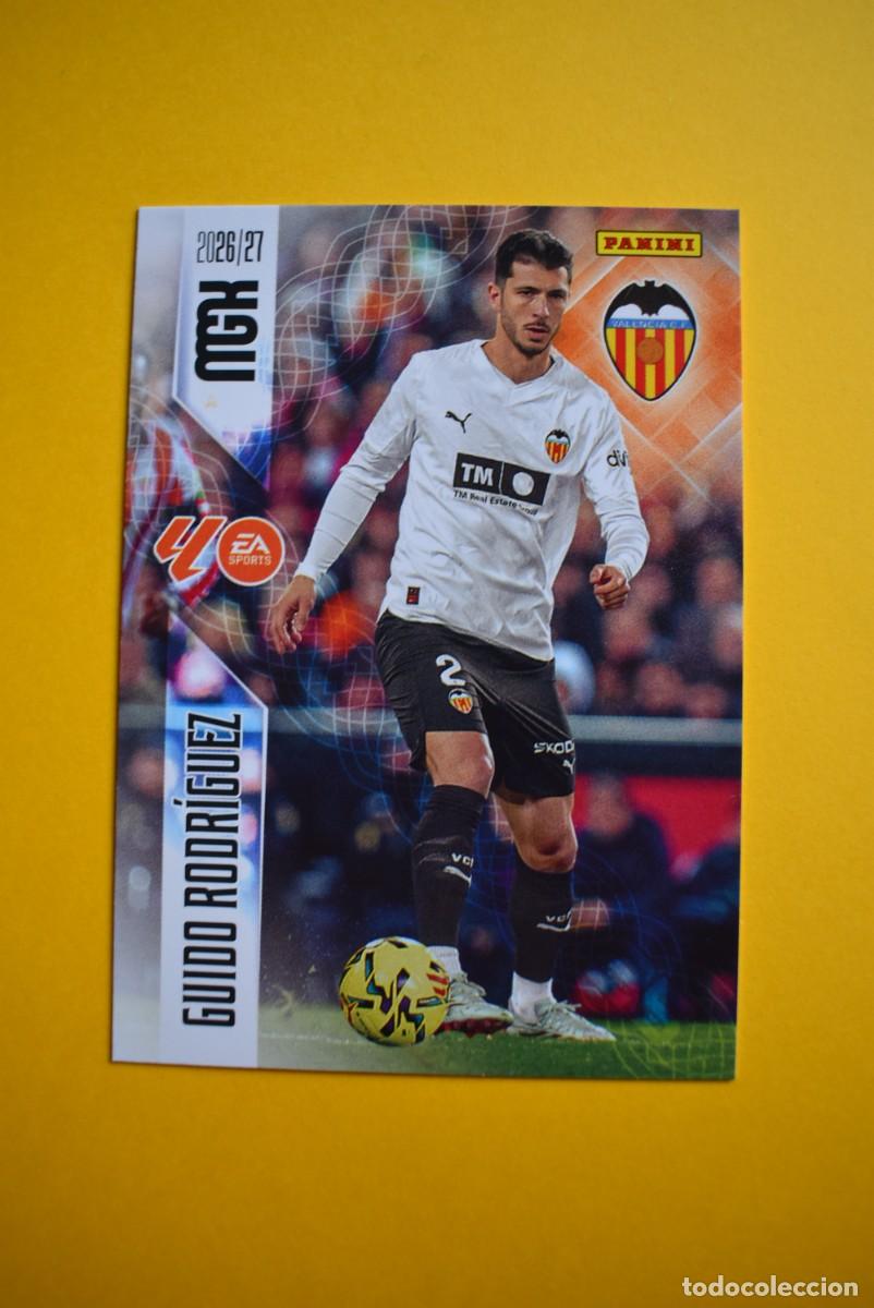 Fu&szlig;ball-Sticker: Cromo La Liga. Megacracks. 2026 2027. 26 27. Guido Rodr&iacute;guez. Valencia. N. &ordm; 353. Panini