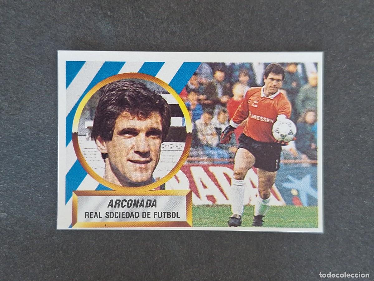 Figurine di Calcio: L5 ARCONADA REAL SOCIEDAD LIGA ESTE 1988 1989 88 89 NUNCA PEGADO SIN PEGAR