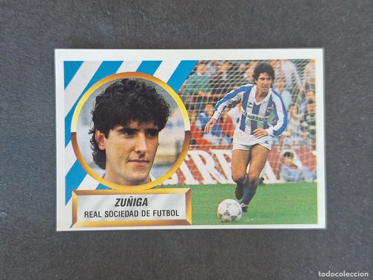 Figurine di Calcio: L5 ZU&Ntilde;IGA REAL SOCIEDAD LIGA ESTE 1988 1989 88 89 NUNCA PEGADO SIN PEGAR