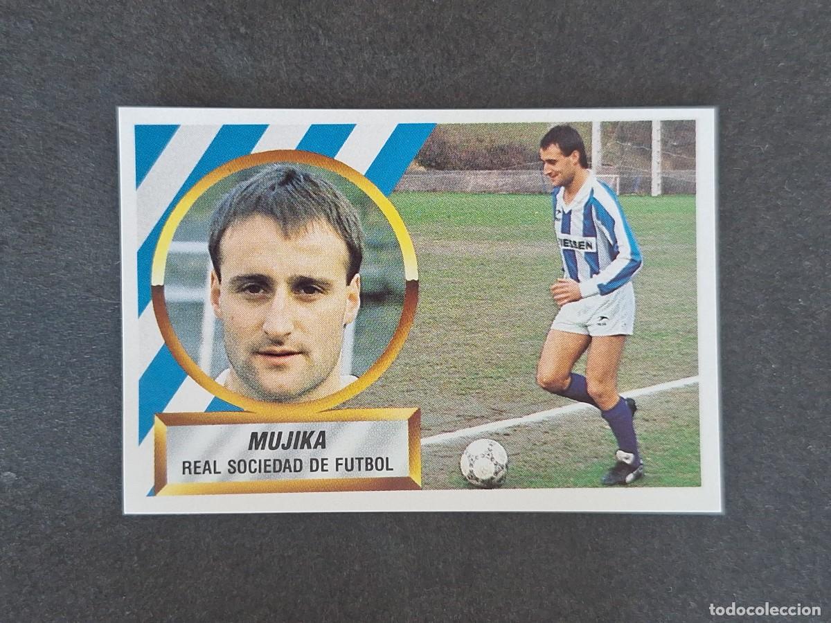 Figurine di Calcio: L5 MUJIKA REAL SOCIEDAD LIGA ESTE 1988 1989 88 89 NUNCA PEGADO SIN PEGAR